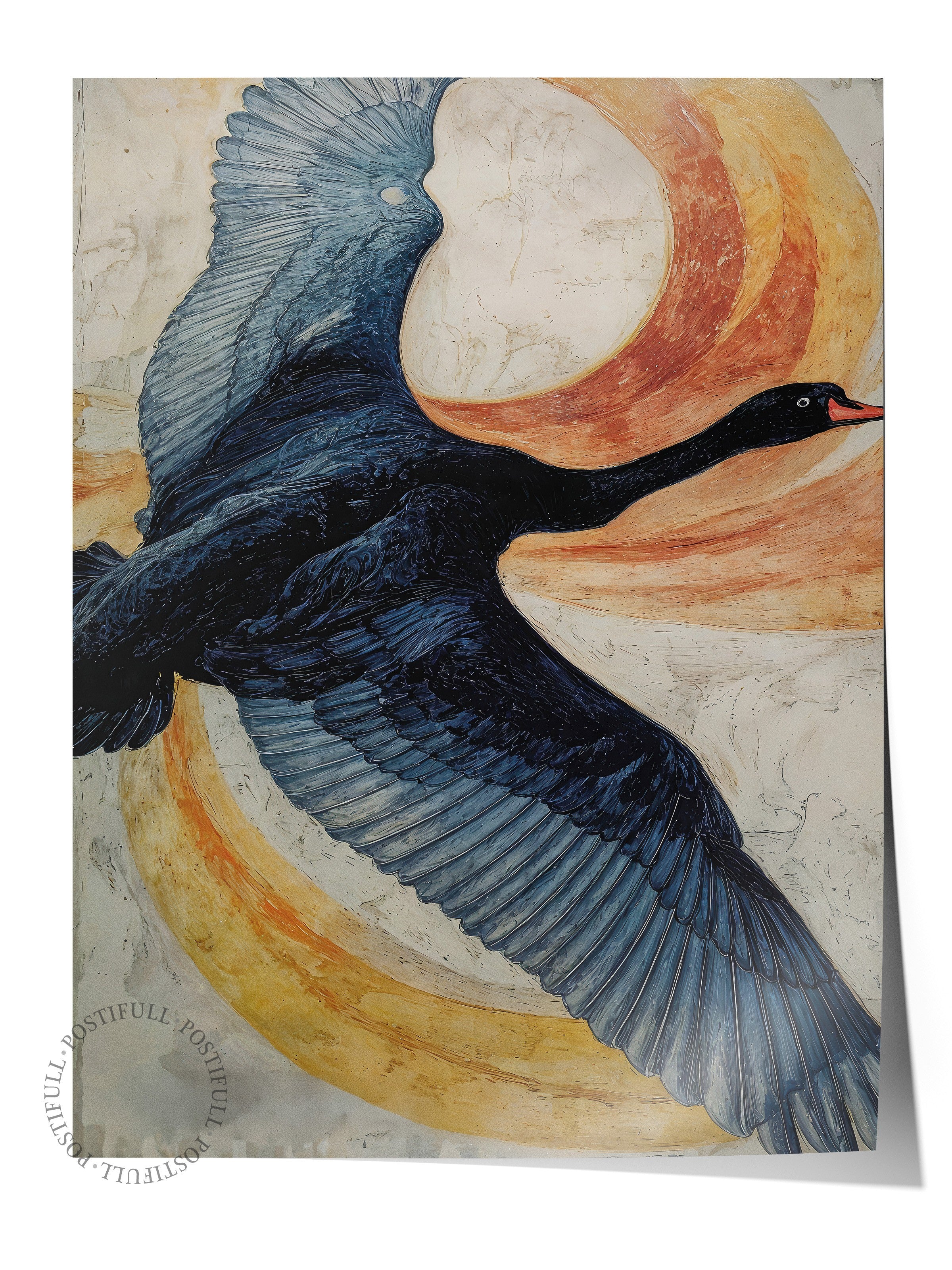 Duvar Posteri, Çerçevesiz Poster, Sanatsal Baskı, Ritüel Serisi, Kuş Tablo, NO:115235