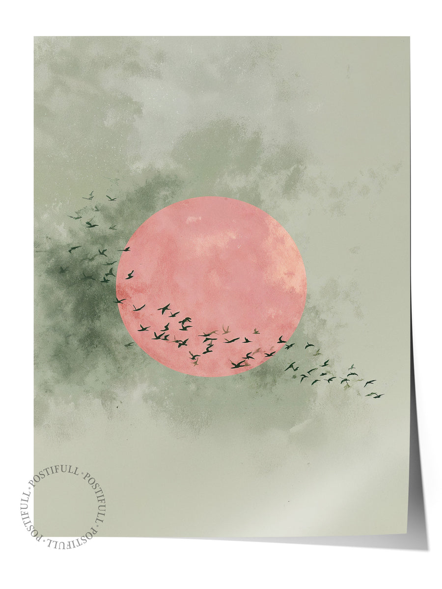 Duvar Posteri, Çerçevesiz Poster, Sanatsal Baskı, Ritüel Serisi, Kuş Tablo, NO:115236
