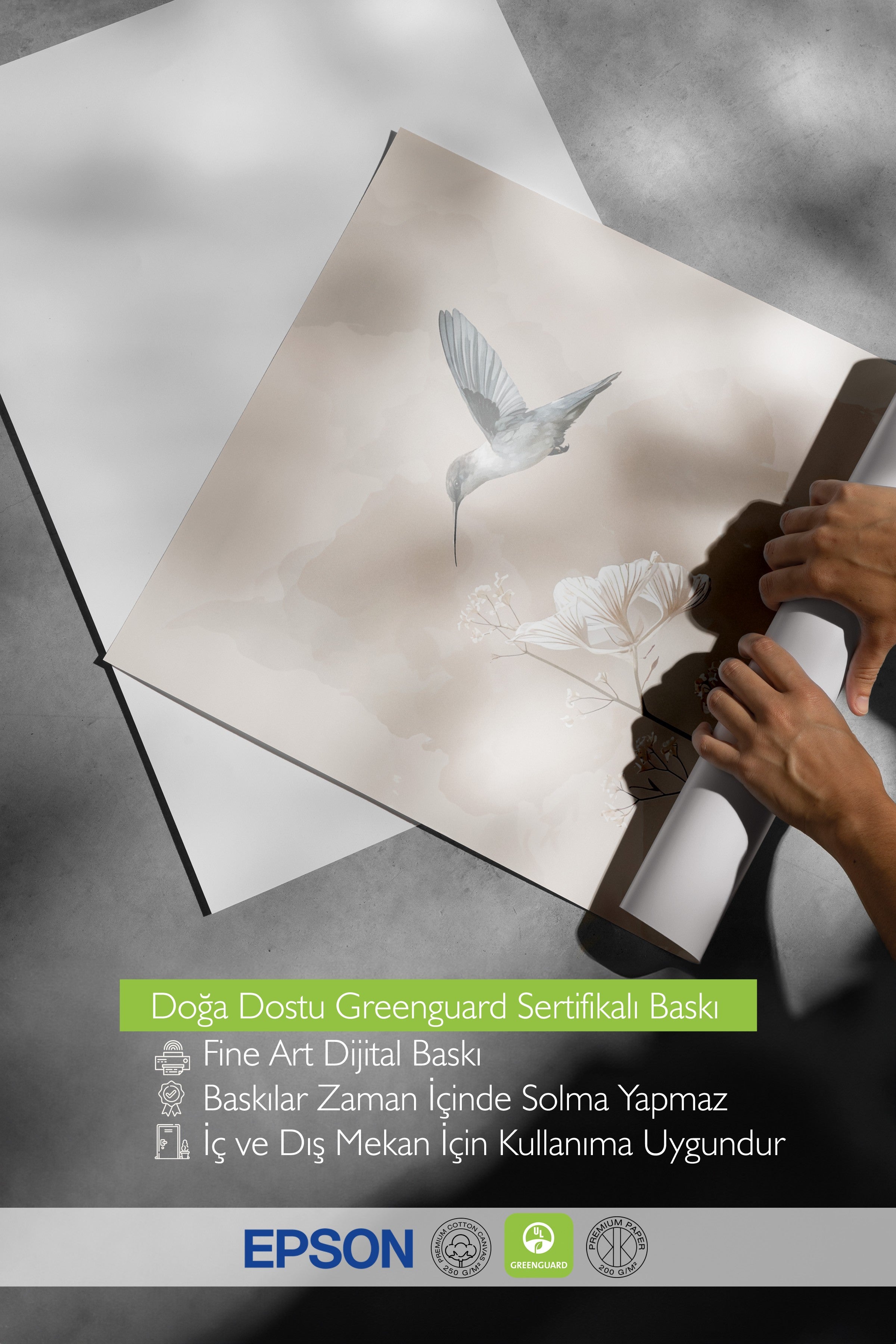 Duvar Posteri, Çerçevesiz Poster, Sanatsal Baskı, Ritüel Serisi, Kuş Tablo, NO:115244