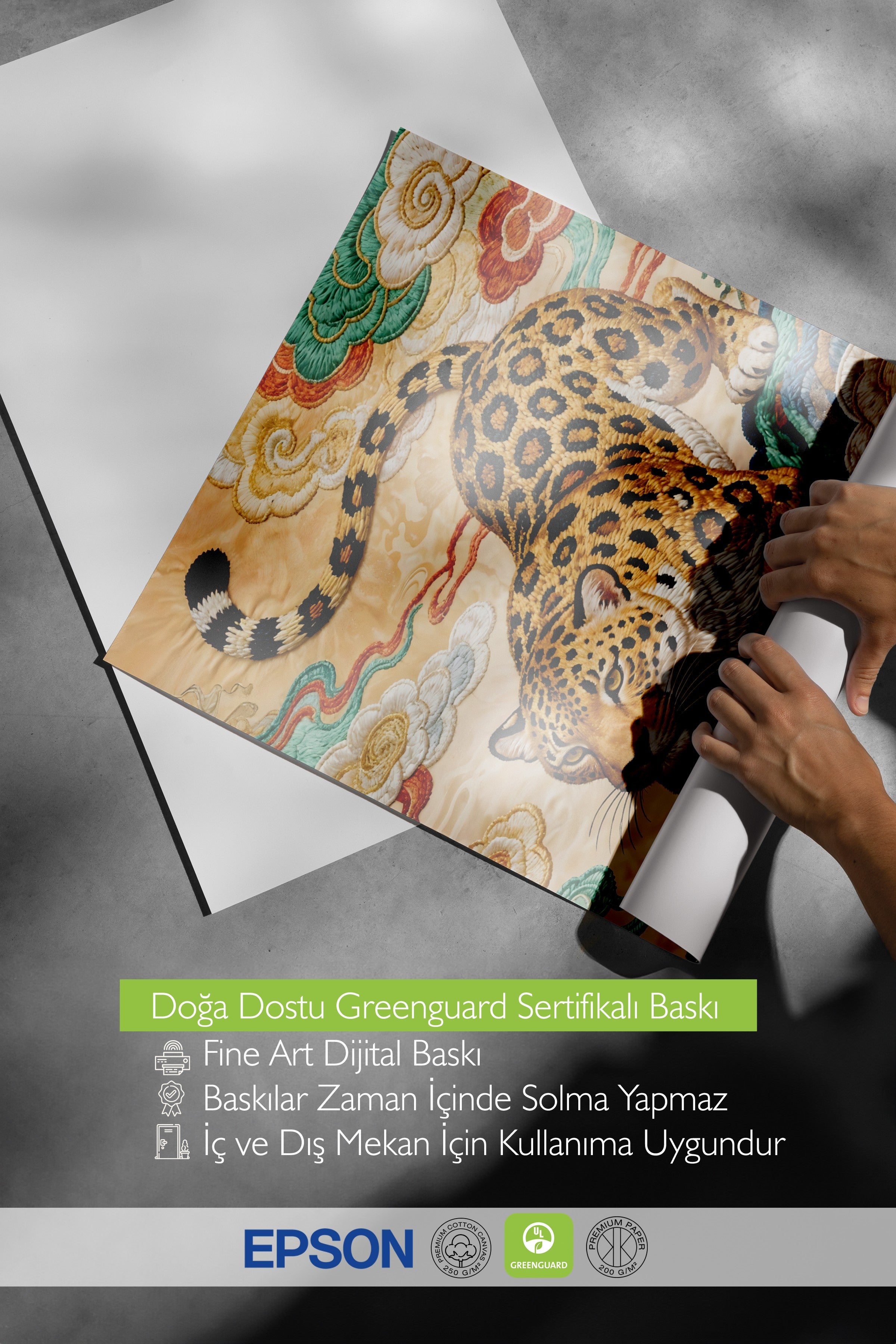 Duvar Posteri, Çerçevesiz Poster, Sanatsal Baskı, Ritüel Serisi, Leopar Tablo, NO:115253