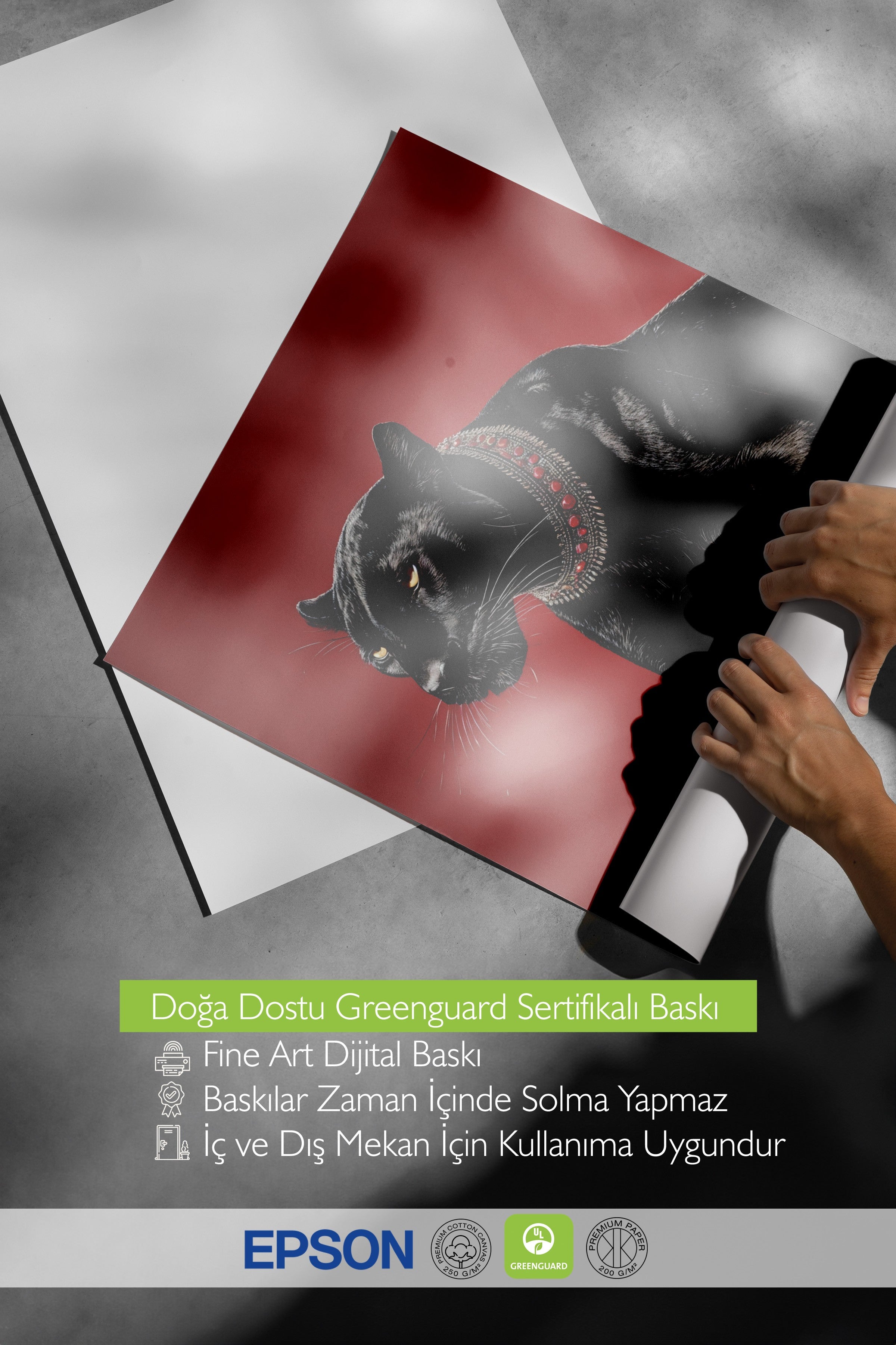 Duvar Posteri, Çerçevesiz Poster, Sanatsal Baskı, Ritüel Serisi, Leopar Tablo, NO:115261