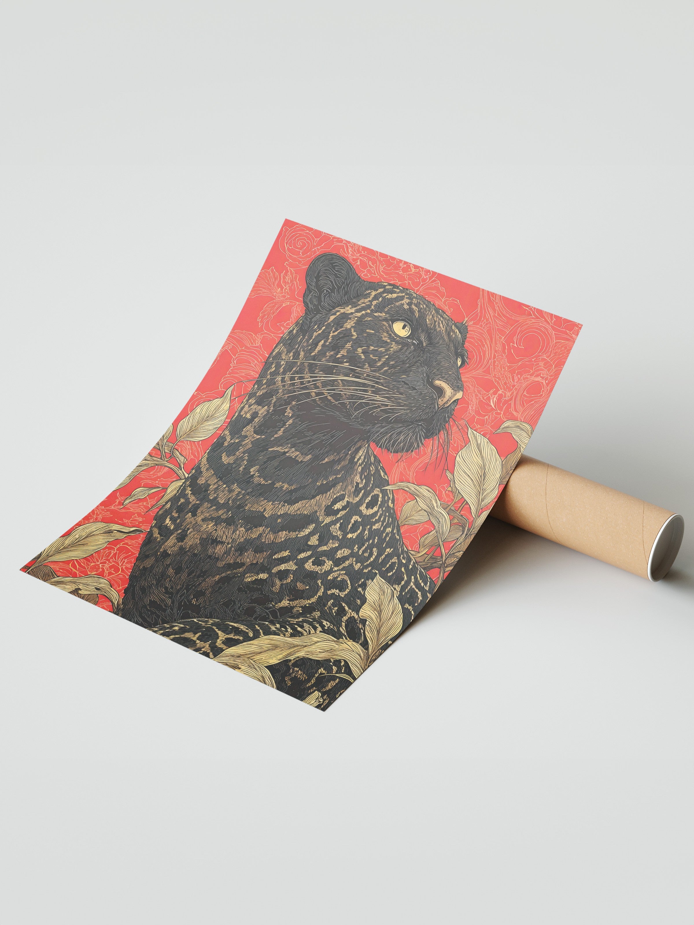 Duvar Posteri, Çerçevesiz Poster, Sanatsal Baskı, Ritüel Serisi, Leopar Tablo, NO:115265