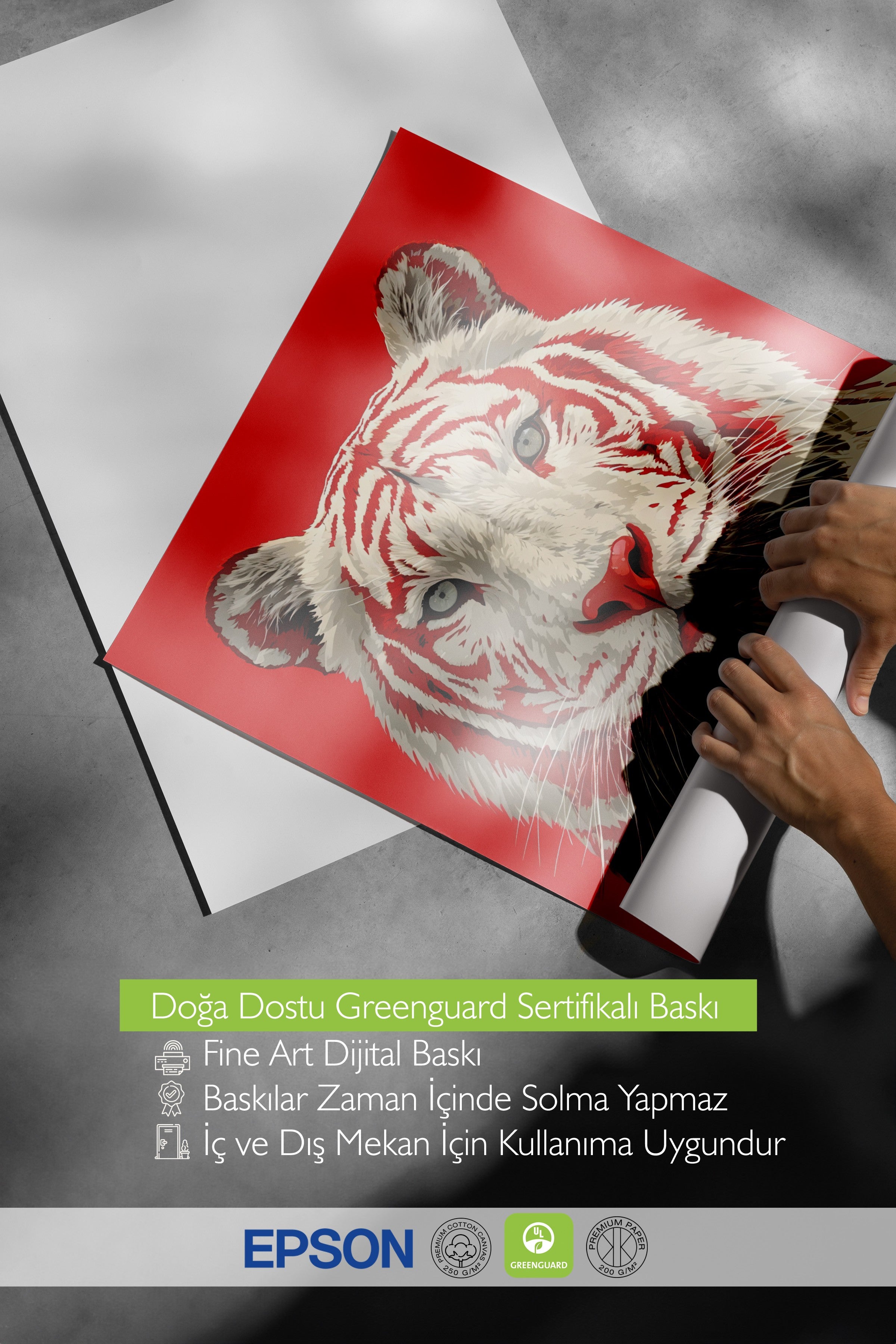 Duvar Posteri, Çerçevesiz Poster, Sanatsal Baskı, Ritüel Serisi, Leopar Tablo, NO:115275