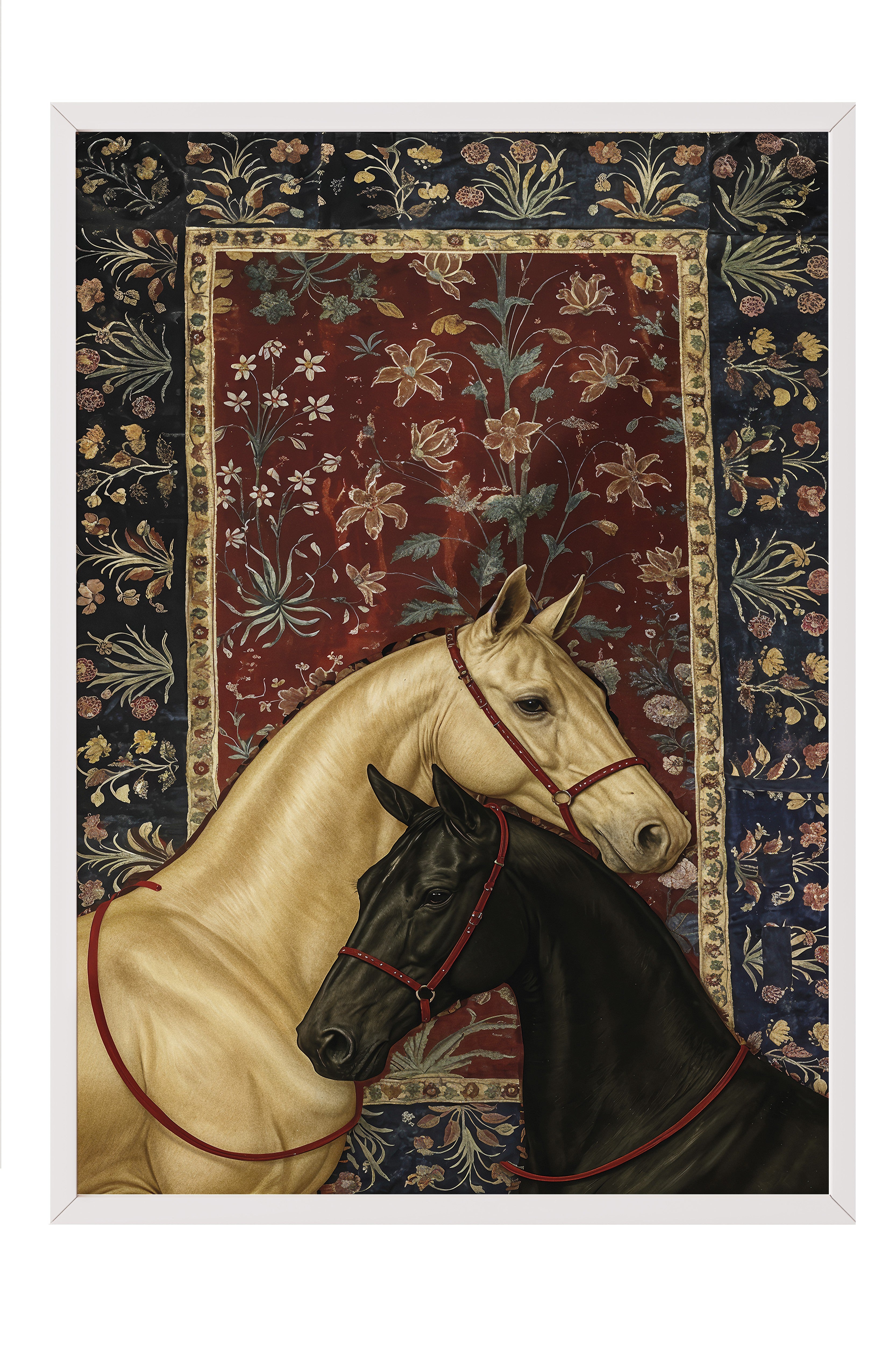 Duvar Tablosu, Beyaz Çerçeveli Tablo ve Poster, Ritüel Serisi, At Tablo, NO:115197