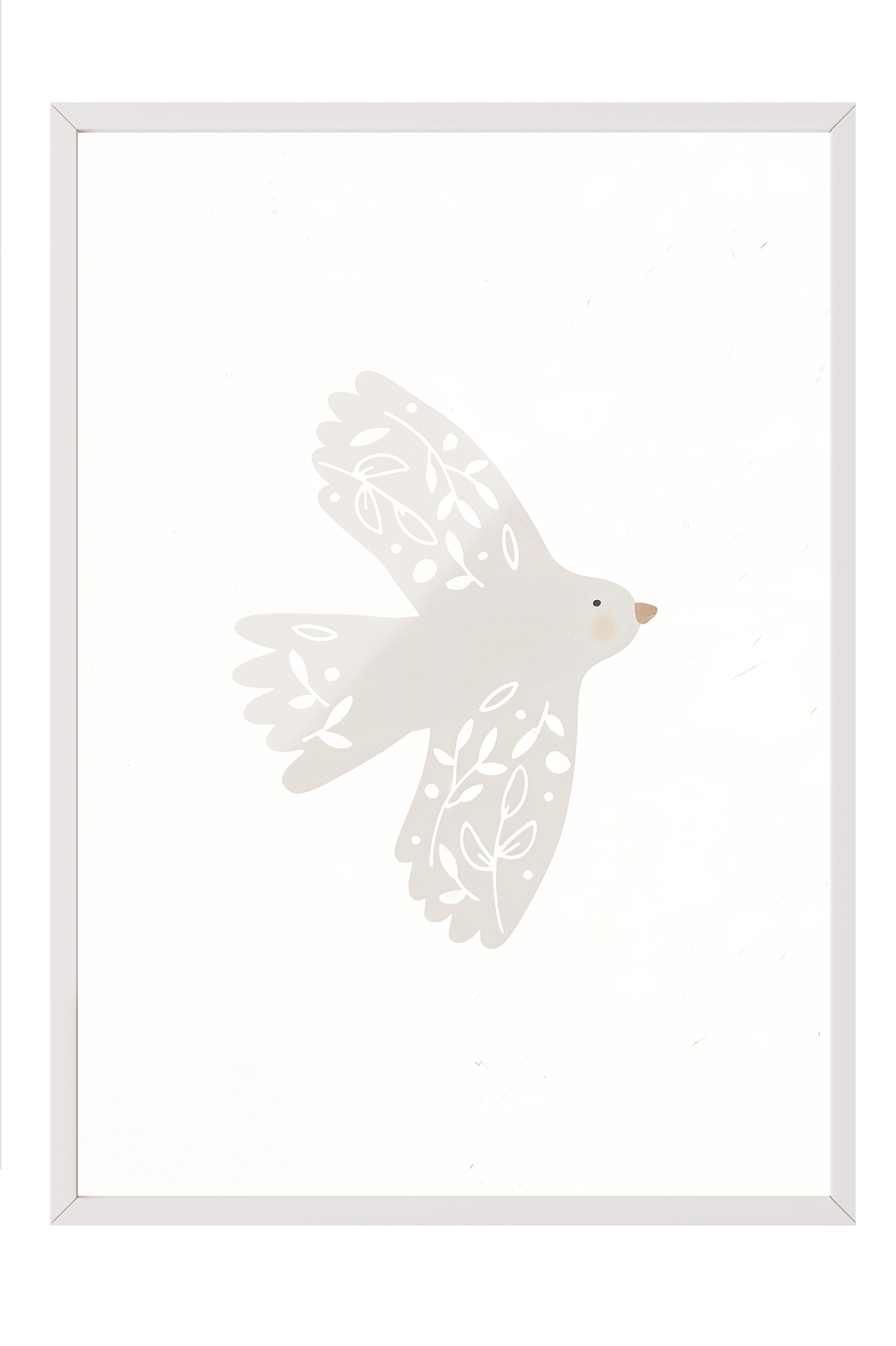 Duvar Tablosu, Beyaz Çerçeveli Tablo ve Poster, Ritüel Serisi, Kuş Tablo, NO:115186