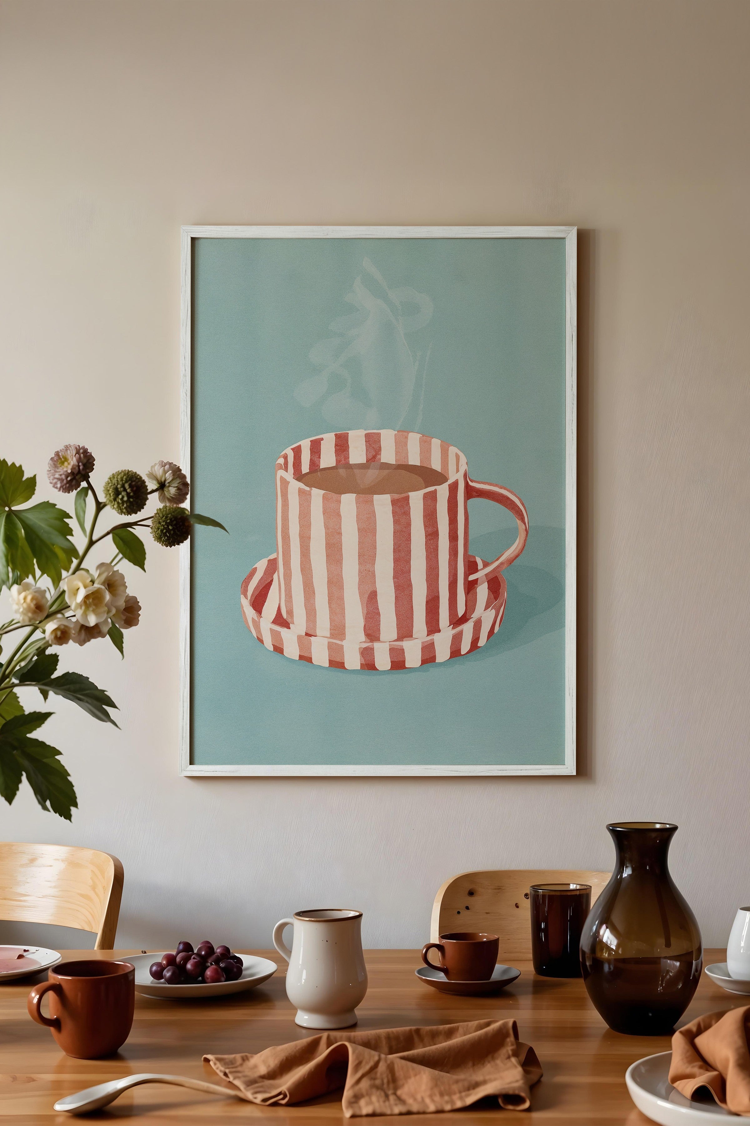 Duvar Tablosu, Beyaz Çerçeveli Tablo ve Poster, Ritüel Serisi, Maximalist Tablo, NO:115193