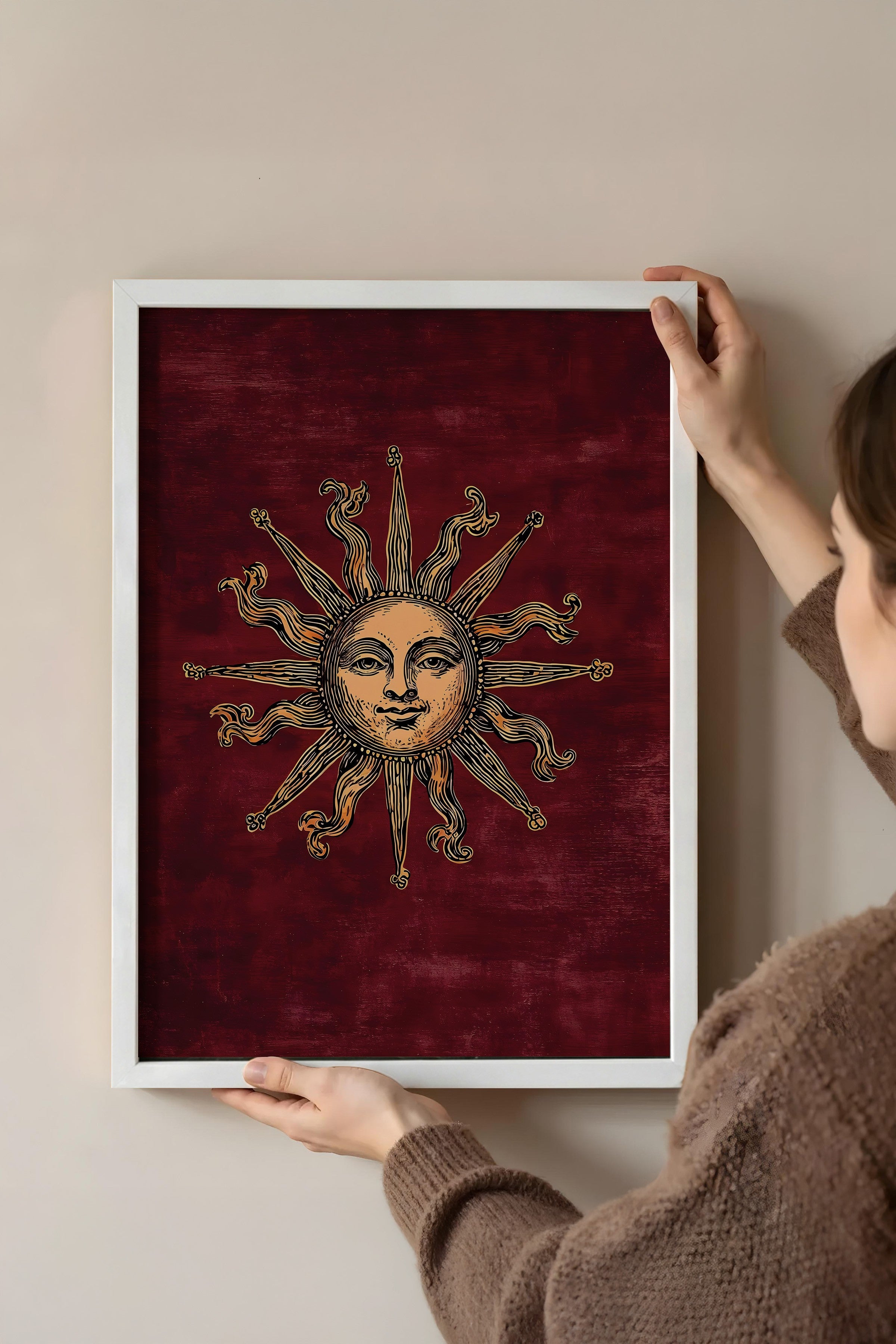 Duvar Tablosu, Beyaz Çerçeveli Tablo ve Poster, Ritüel Serisi, NO:115256