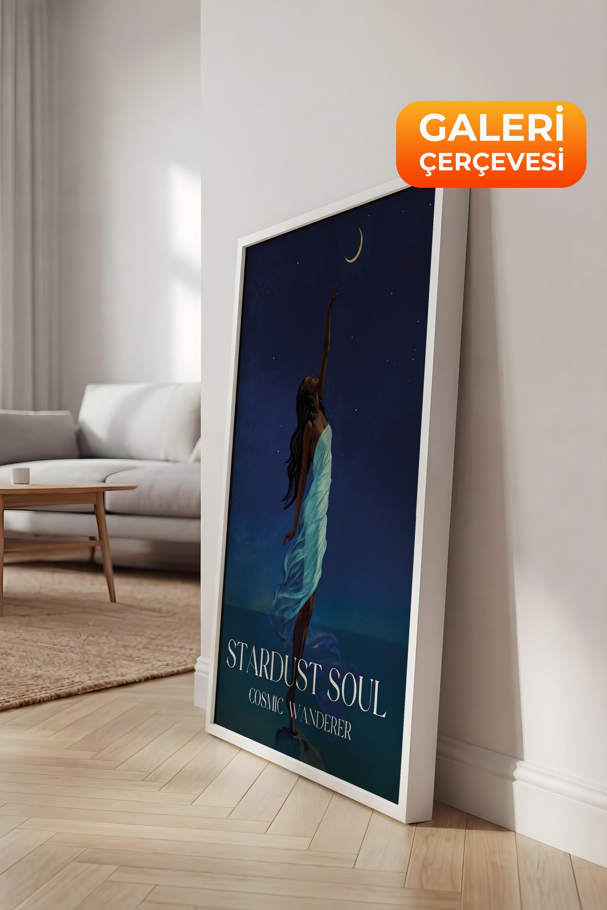 Duvar Tablosu, Lüks Beyaz Çerçeveli Kanvas Tablo, Ritüel Serisi, NO:115215