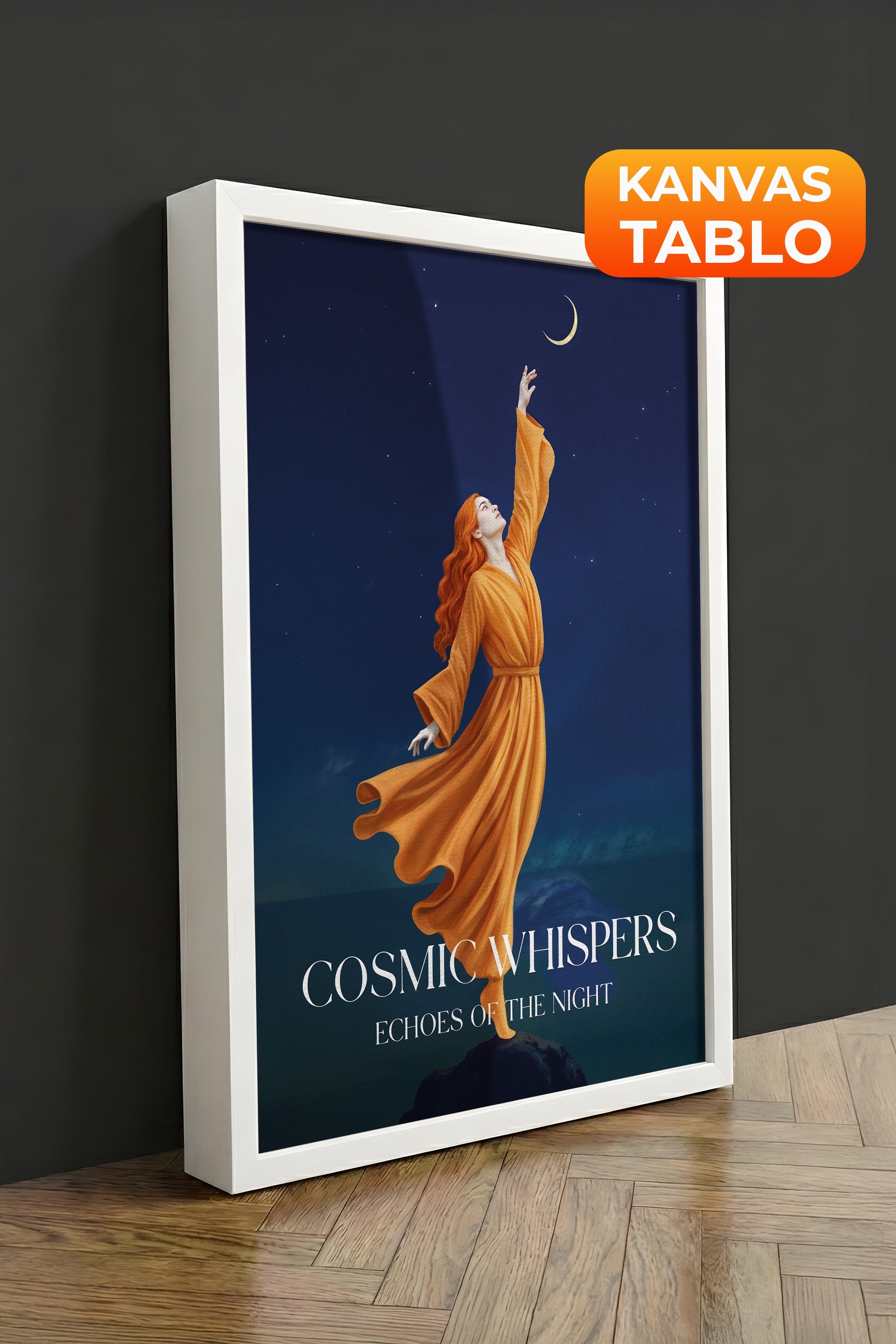 Duvar Tablosu, Lüks Beyaz Çerçeveli Kanvas Tablo, Ritüel Serisi, NO:115229