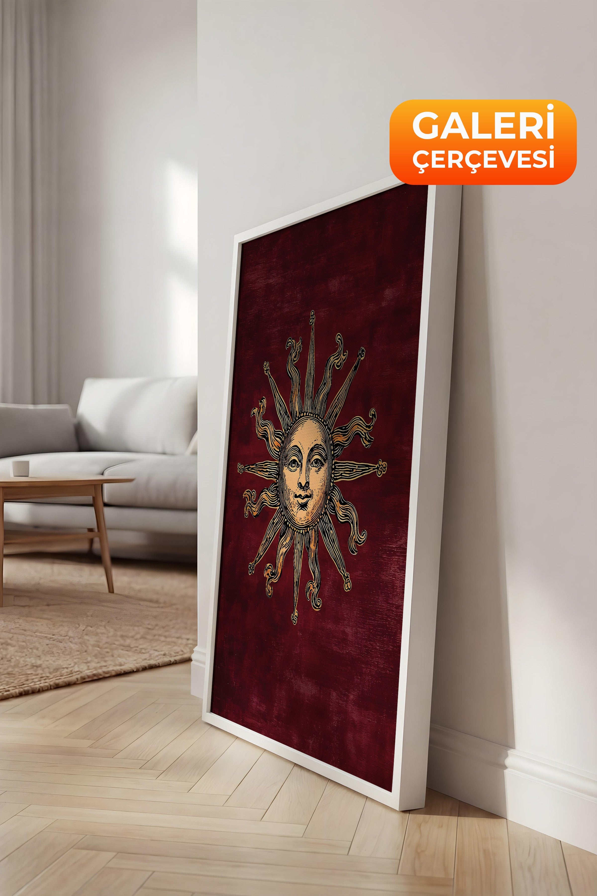 Duvar Tablosu, Lüks Beyaz Çerçeveli Kanvas Tablo, Ritüel Serisi, NO:115256