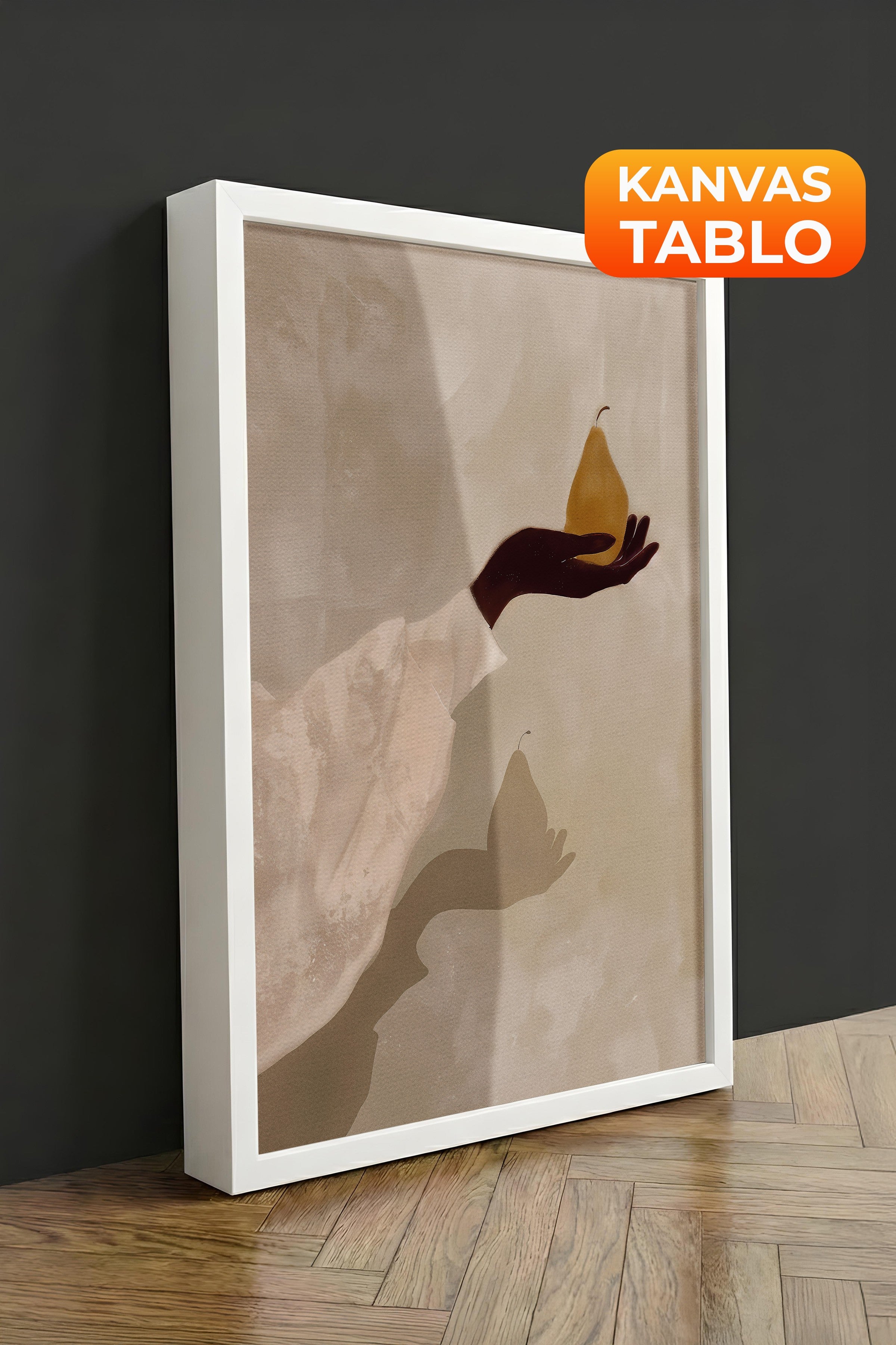 Duvar Tablosu, Lüks Beyaz Çerçeveli Kanvas Tablo, Ritüel Serisi, Vintage Tablo, NO:115187