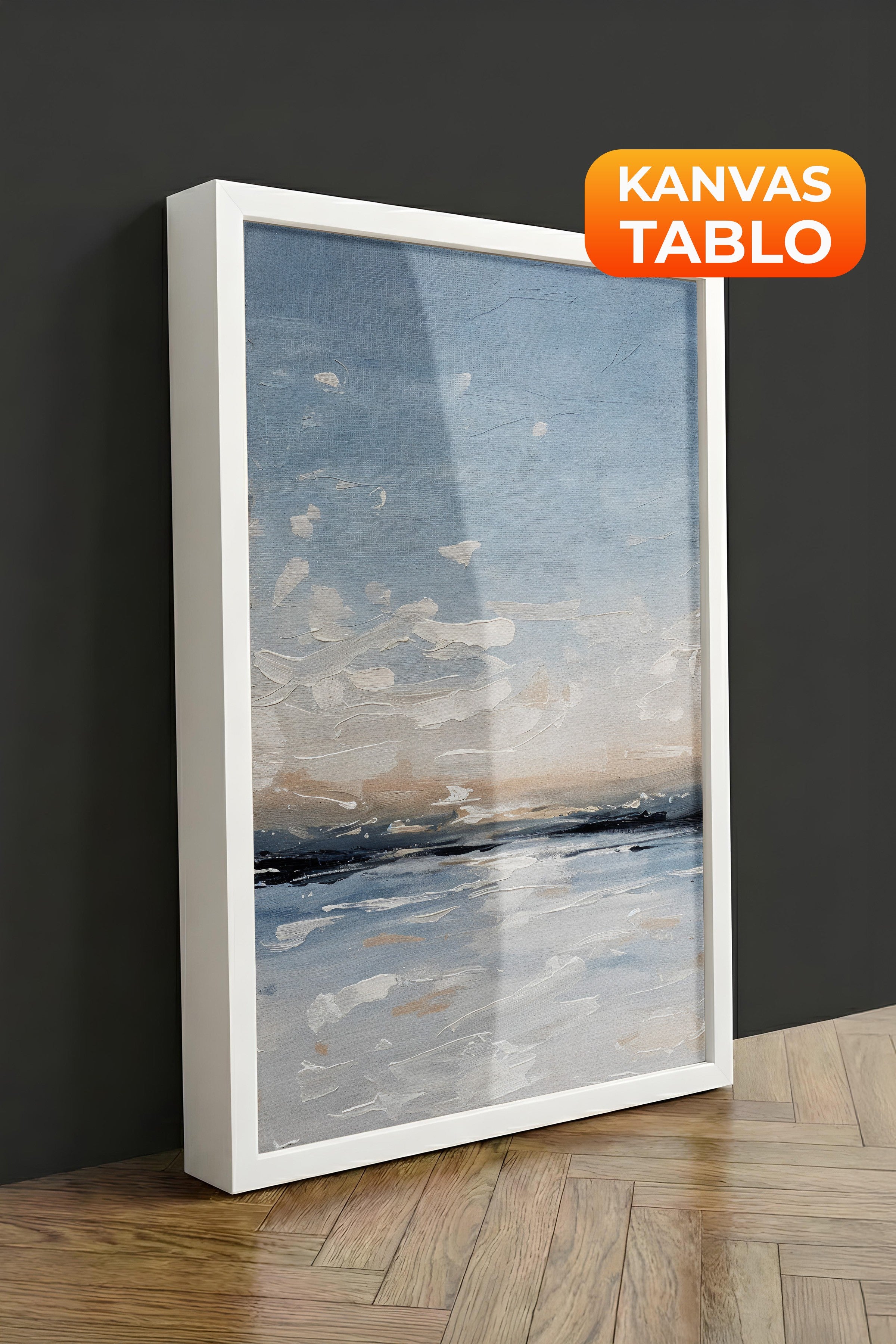 Duvar Tablosu, Lüks Beyaz Çerçeveli Kanvas Tablo, Ritüel Serisi, Yağlıboya Tablo, NO:115218