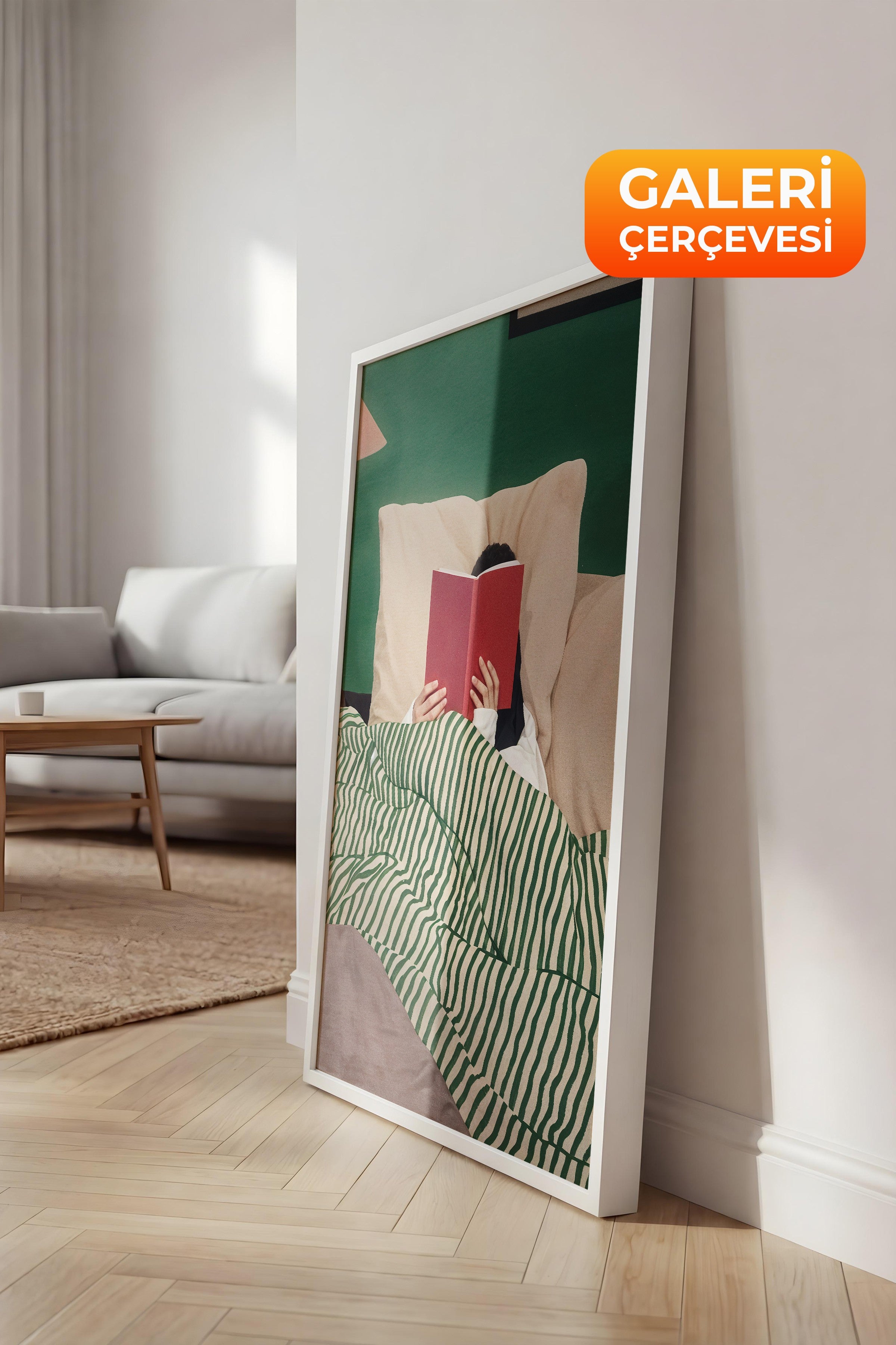 Duvar Tablosu, Lüks Beyaz Çerçeveli Tablo ve Poster, Ritüel Serisi, Maximalist Tablo, NO:115195
