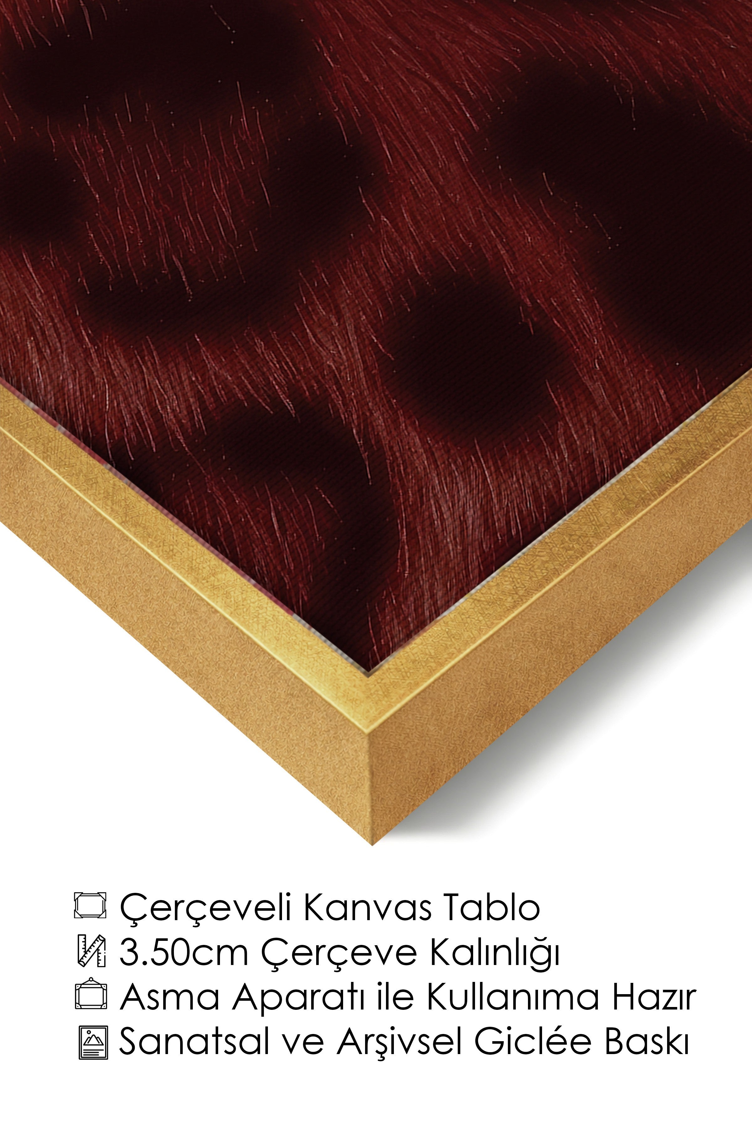 Duvar Tablosu, Lüks Gold Çerçeveli Kanvas Tablo, Ritüel Serisi, Leopar Tablo, NO:115237
