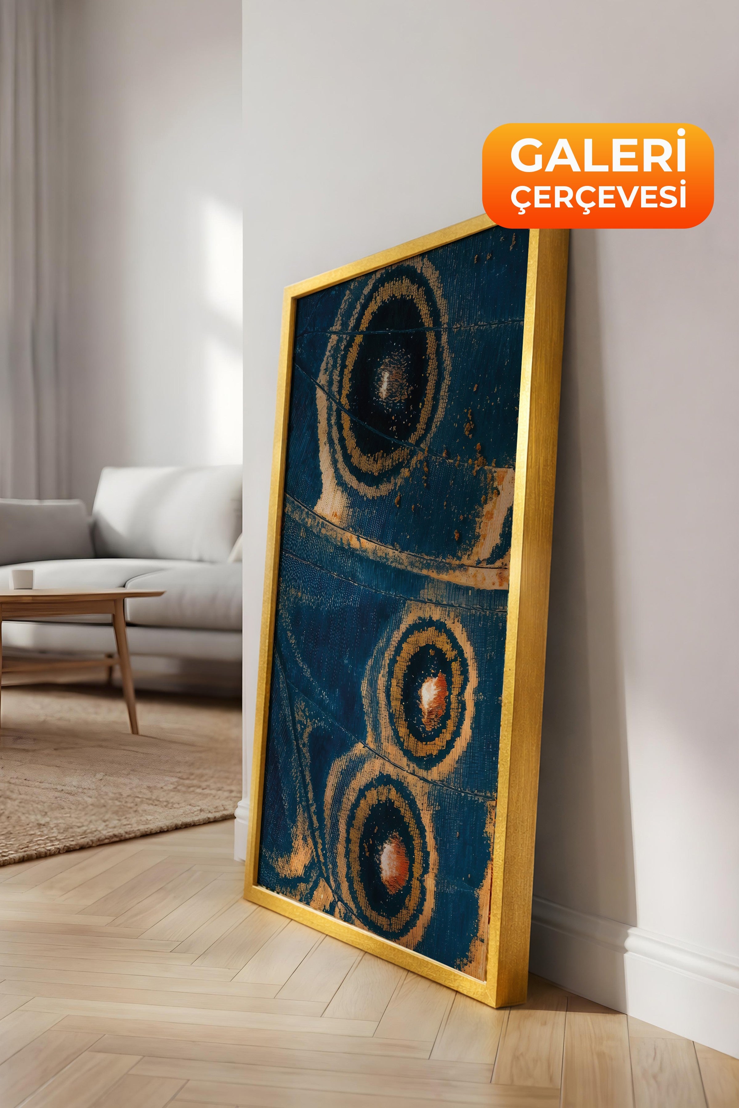Duvar Tablosu, Lüks Gold Çerçeveli Kanvas Tablo, Ritüel Serisi, NO:115255