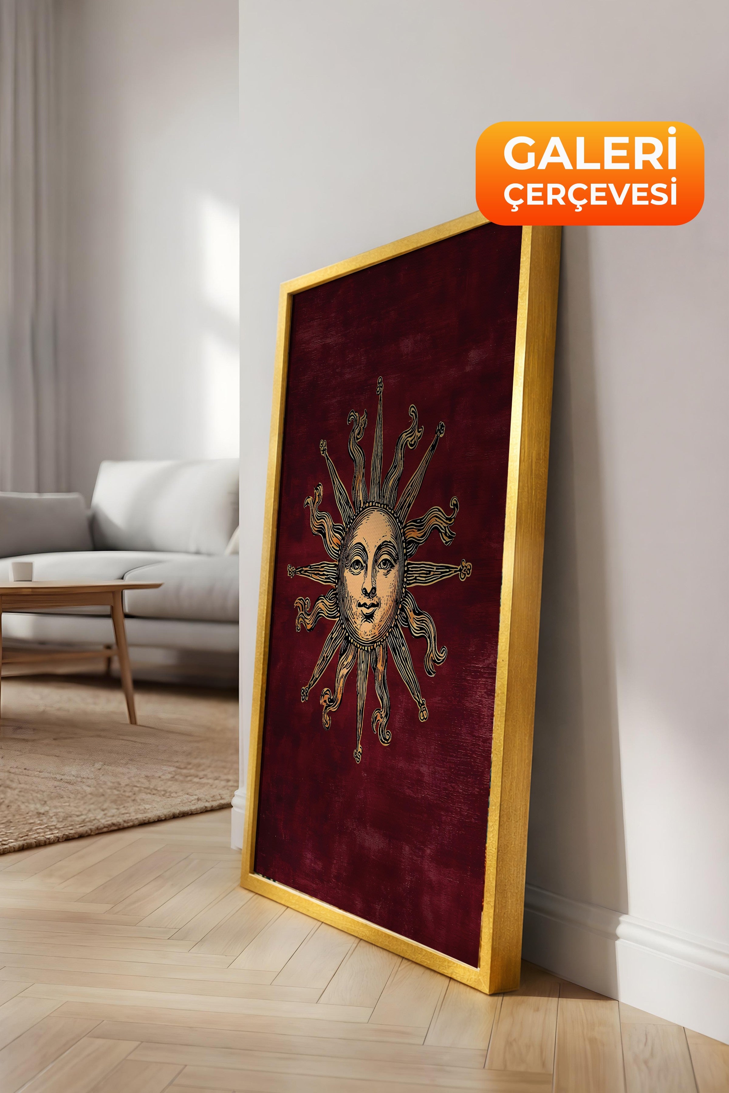 Duvar Tablosu, Lüks Gold Çerçeveli Kanvas Tablo, Ritüel Serisi, NO:115256