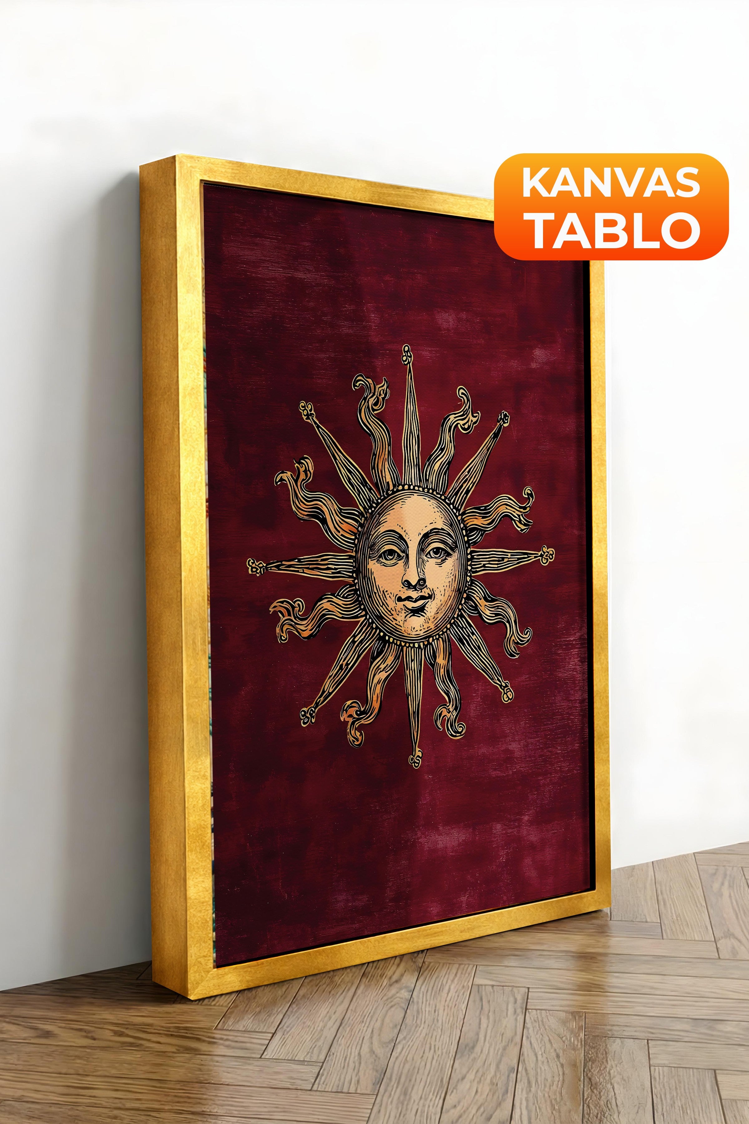 Duvar Tablosu, Lüks Gold Çerçeveli Kanvas Tablo, Ritüel Serisi, NO:115256