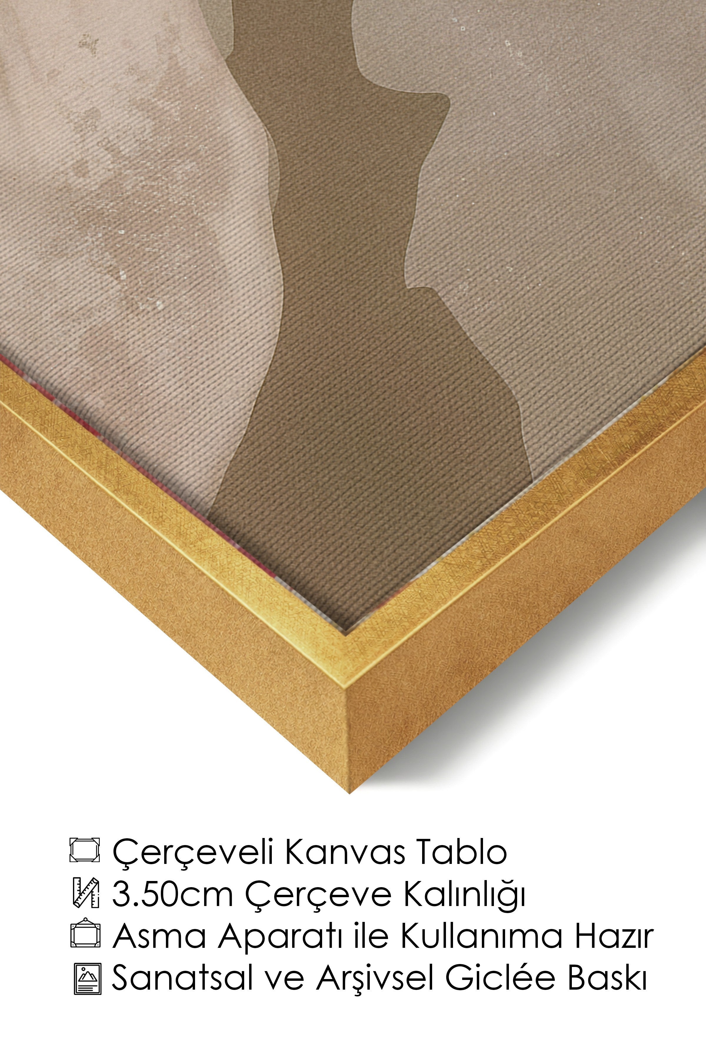 Duvar Tablosu, Lüks Gold Çerçeveli Kanvas Tablo, Ritüel Serisi, Vintage Tablo, NO:115187