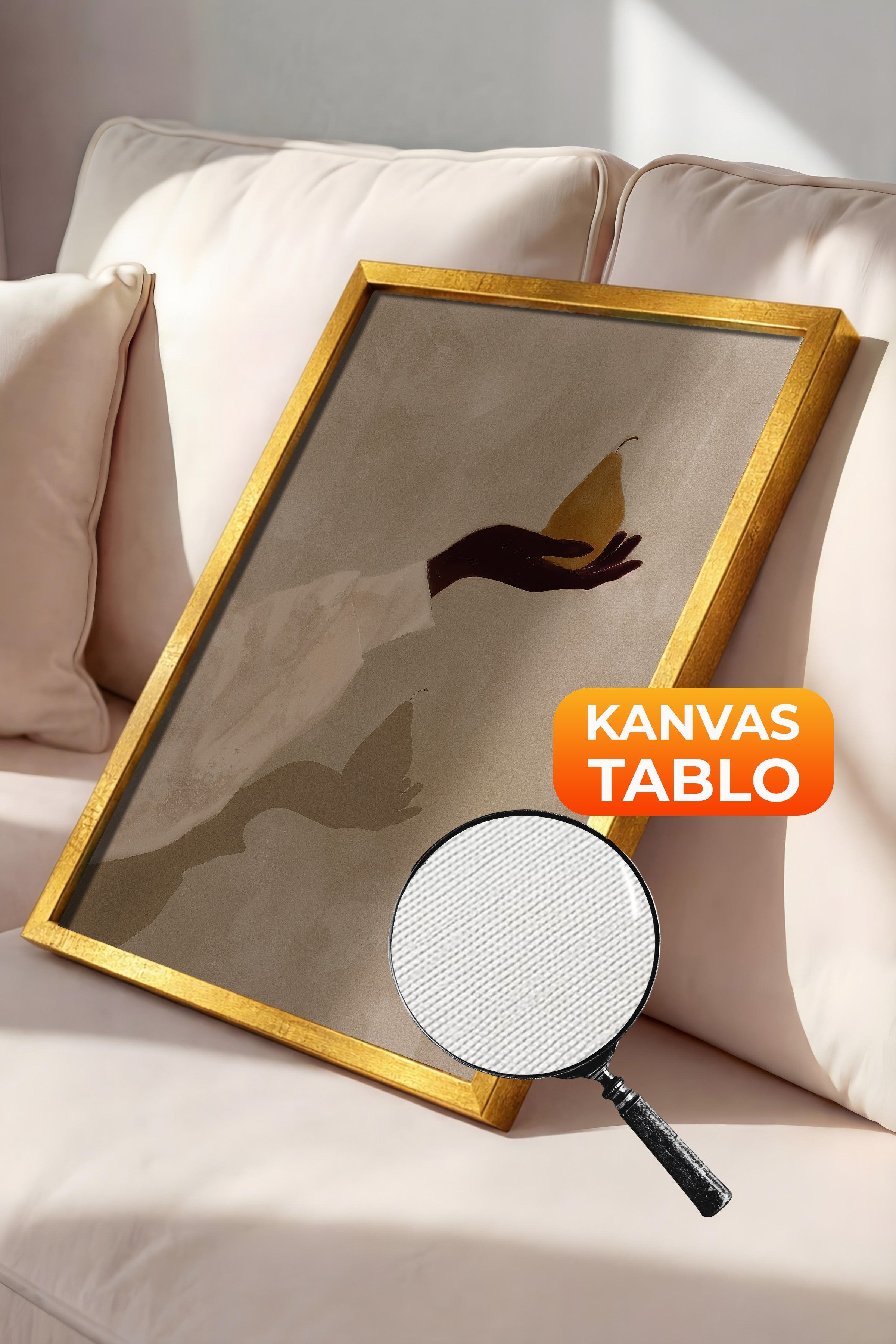 Duvar Tablosu, Lüks Gold Çerçeveli Kanvas Tablo, Ritüel Serisi, Vintage Tablo, NO:115187