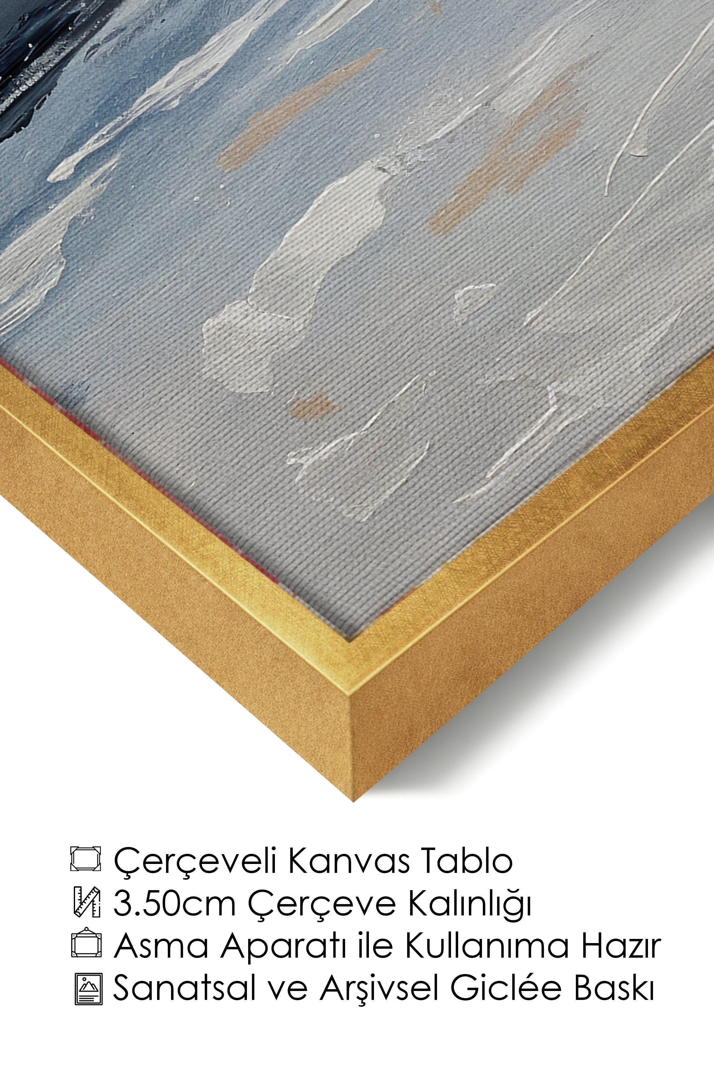 Duvar Tablosu, Lüks Gold Çerçeveli Kanvas Tablo, Ritüel Serisi, Yağlıboya Tablo, NO:115218