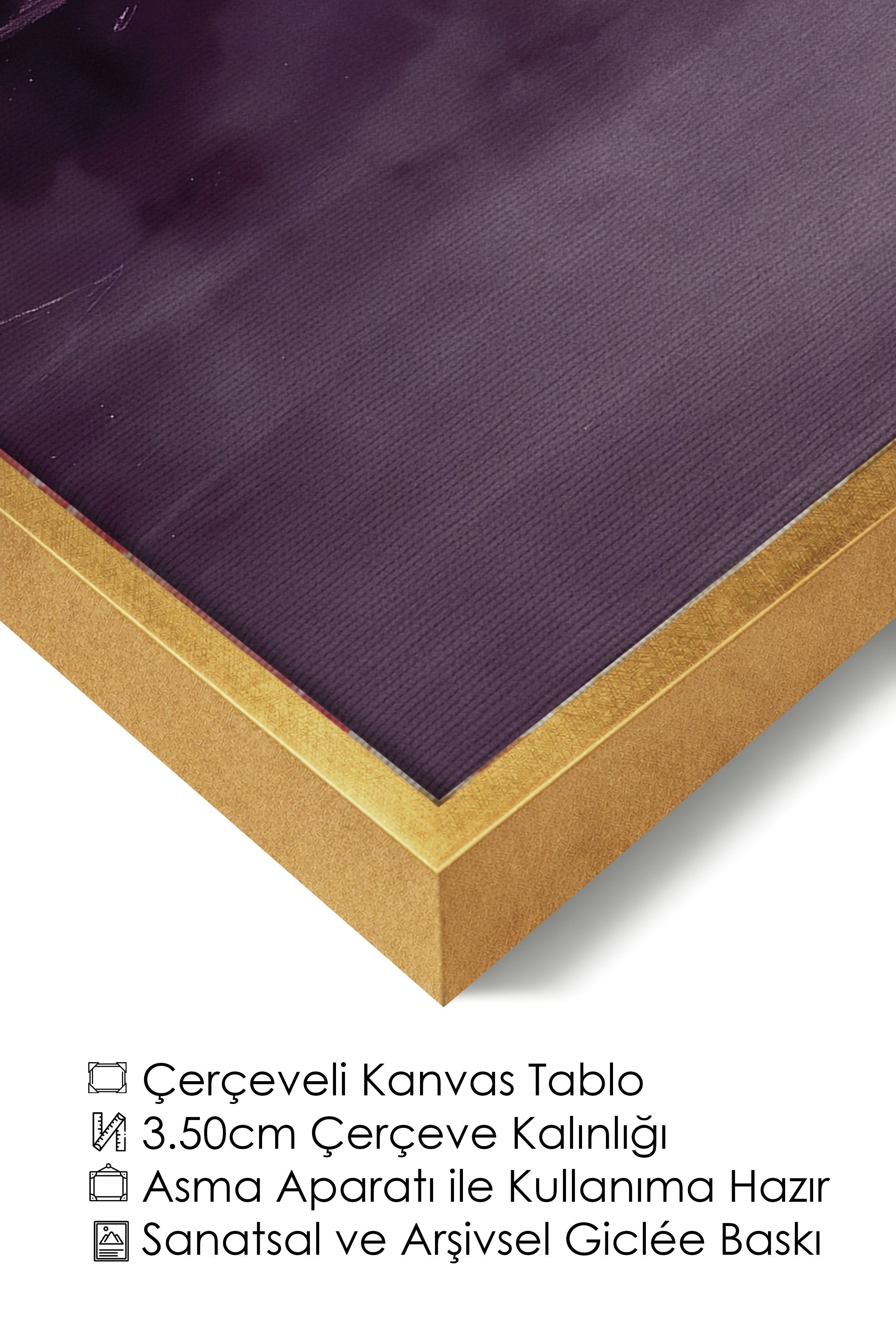 Duvar Tablosu, Lüks Gold Çerçeveli Kanvas Tablo, Ritüel Serisi, Yağlıboya Tablo, NO:115219