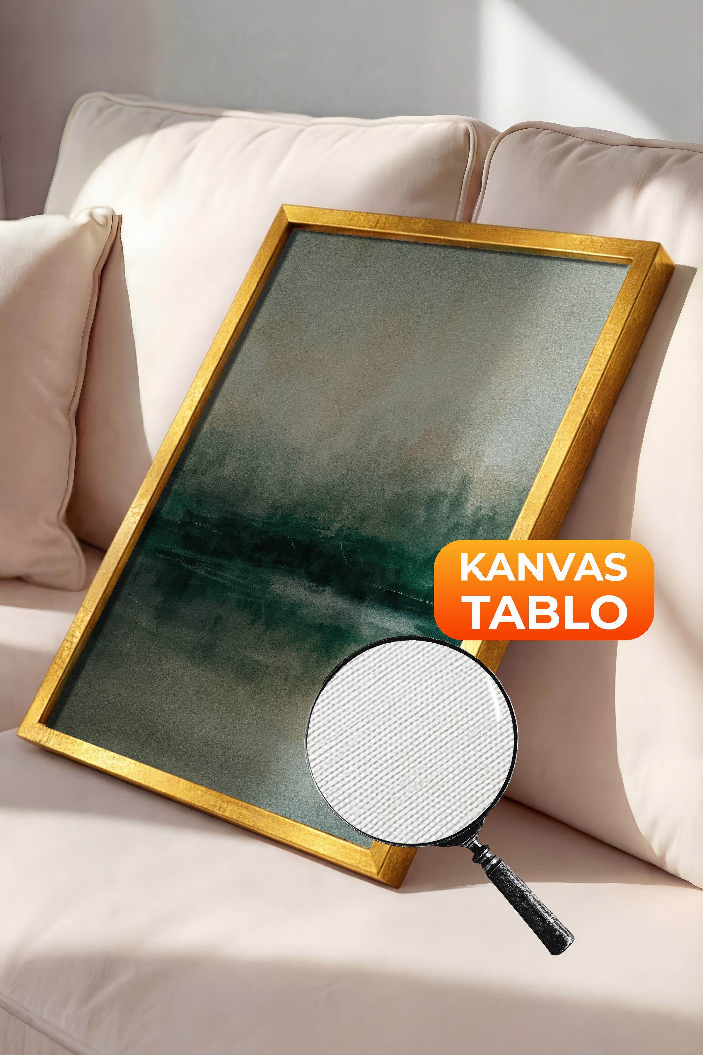 Duvar Tablosu, Lüks Gold Çerçeveli Kanvas Tablo, Ritüel Serisi, Yağlıboya Tablo, NO:115220