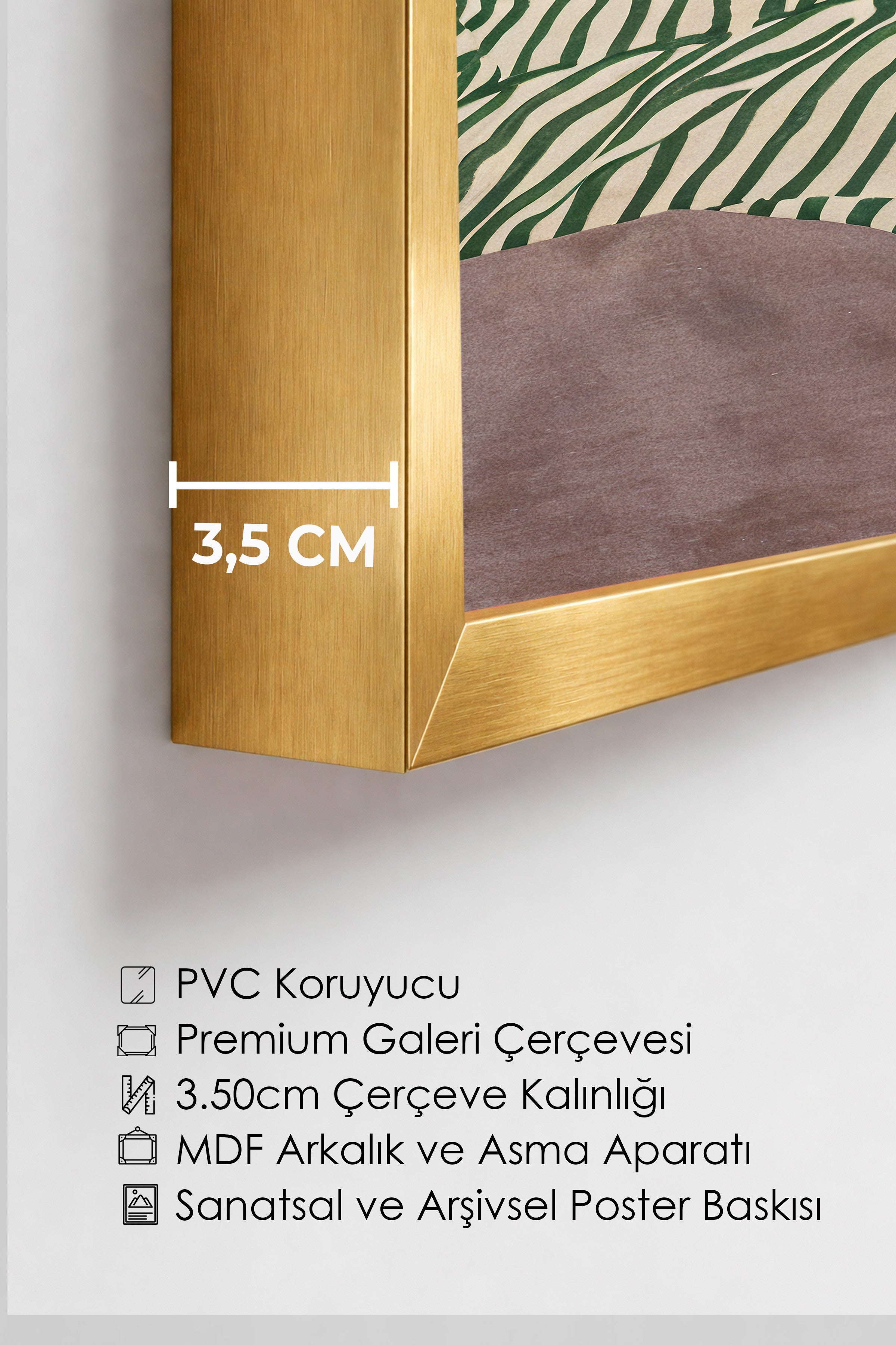 Duvar Tablosu, Lüks Gold Çerçeveli Tablo ve Poster, Ritüel Serisi, Maximalist Tablo, NO:115195