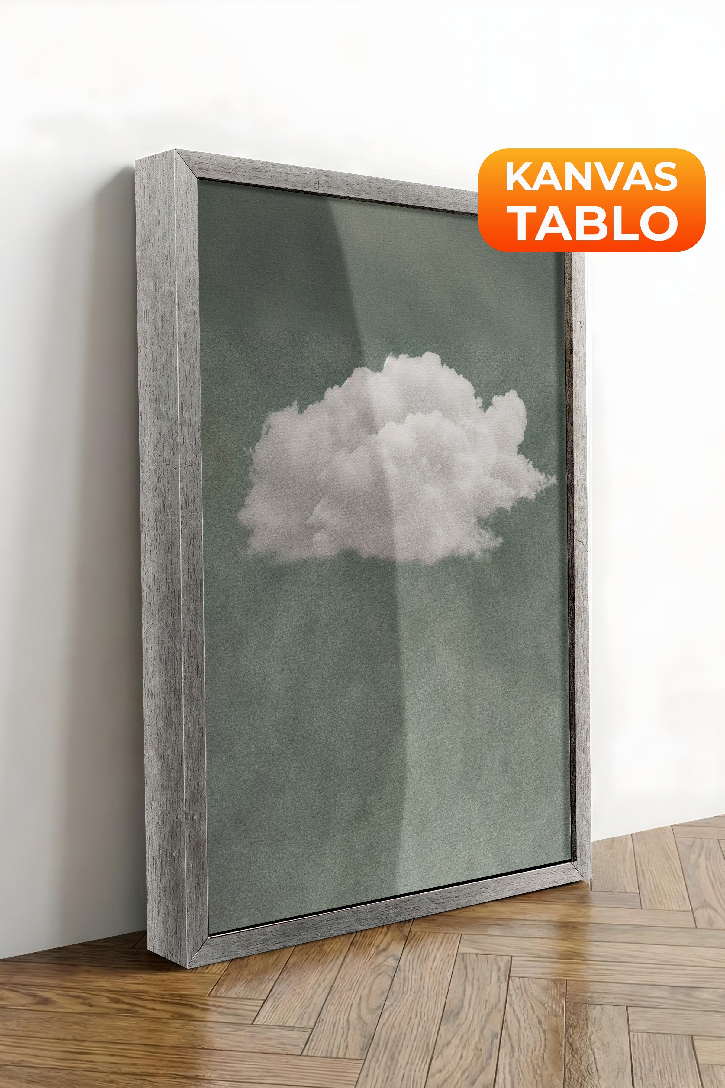 Duvar Tablosu, Lüks Gümüş Çerçeveli Kanvas Tablo, Ritüel Serisi, Bulut Tablo, NO:115205