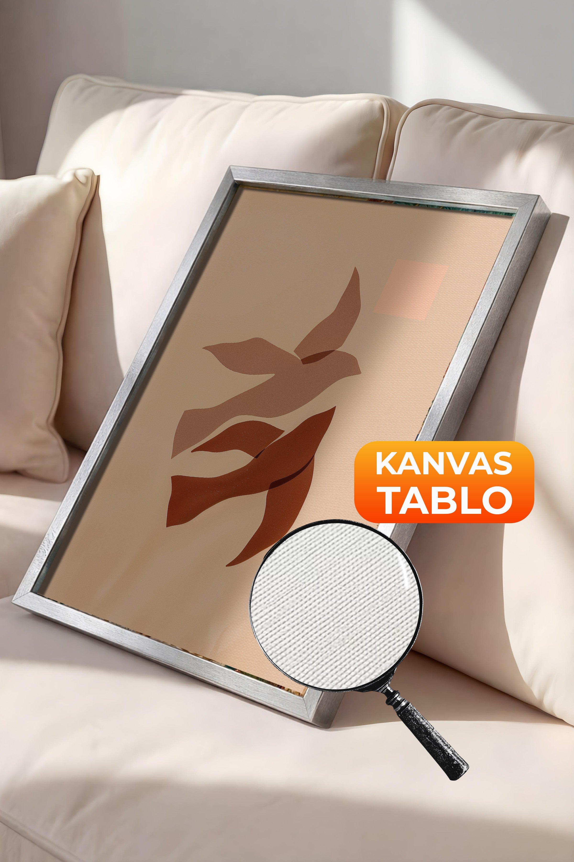 Duvar Tablosu, Lüks Gümüş Çerçeveli Kanvas Tablo, Ritüel Serisi, Kuş Tablo, NO:115188