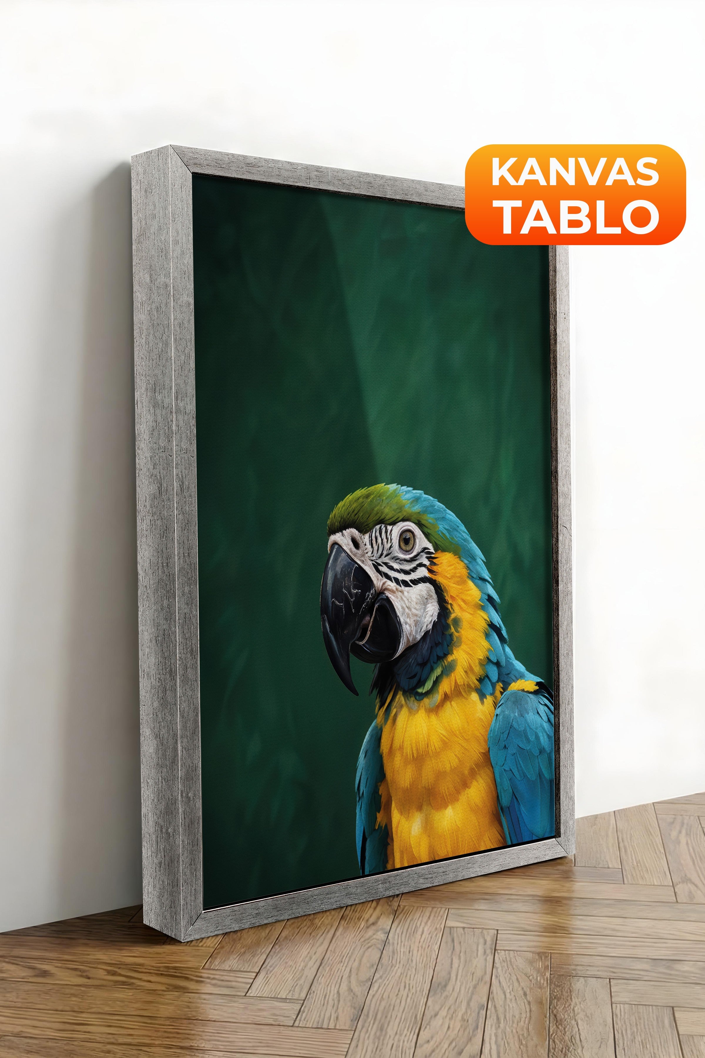 Duvar Tablosu, Lüks Gümüş Çerçeveli Kanvas Tablo, Ritüel Serisi, Kuş Tablo, NO:115207