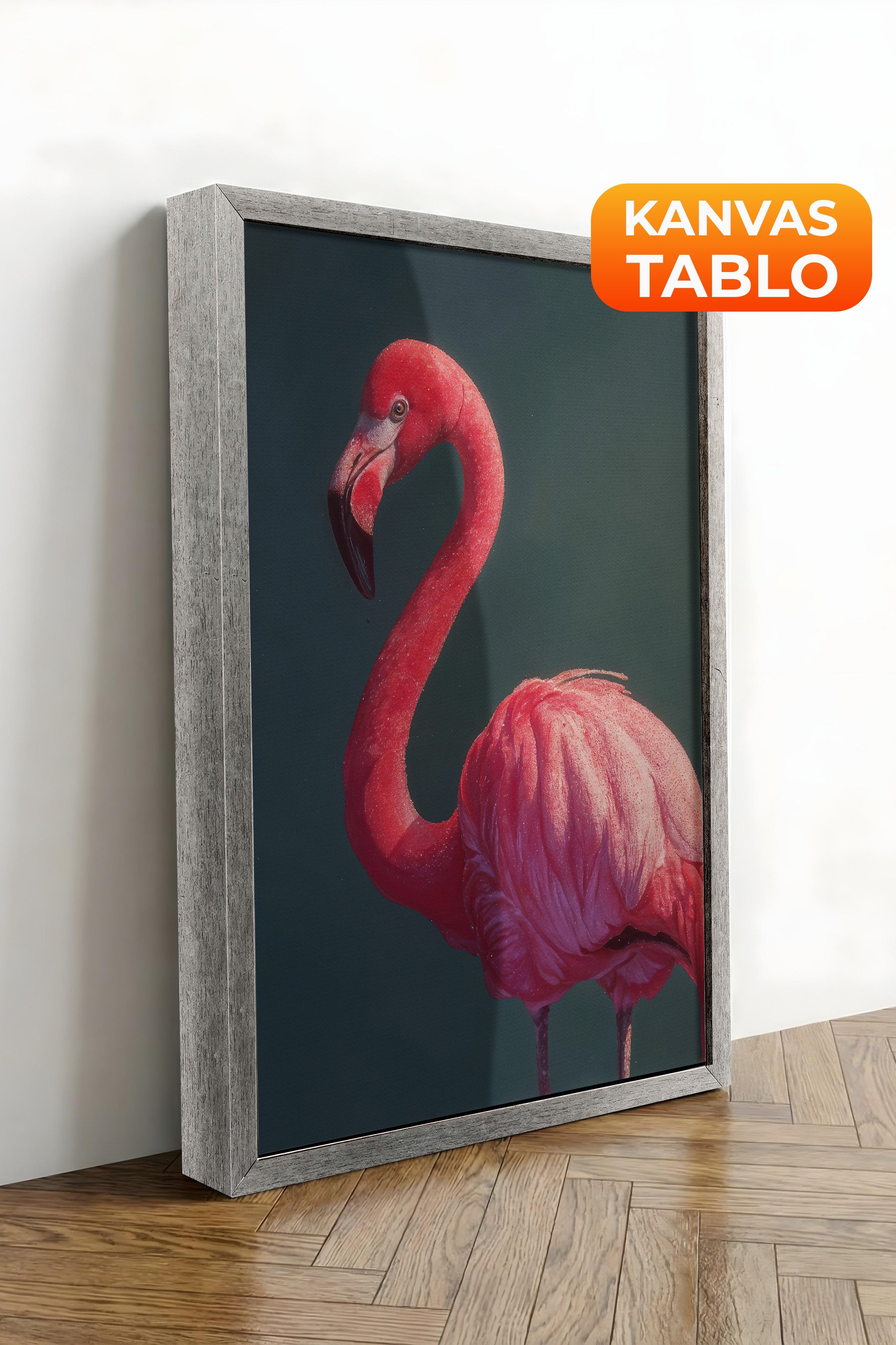 Duvar Tablosu, Lüks Gümüş Çerçeveli Kanvas Tablo, Ritüel Serisi, Kuş Tablo, NO:115228