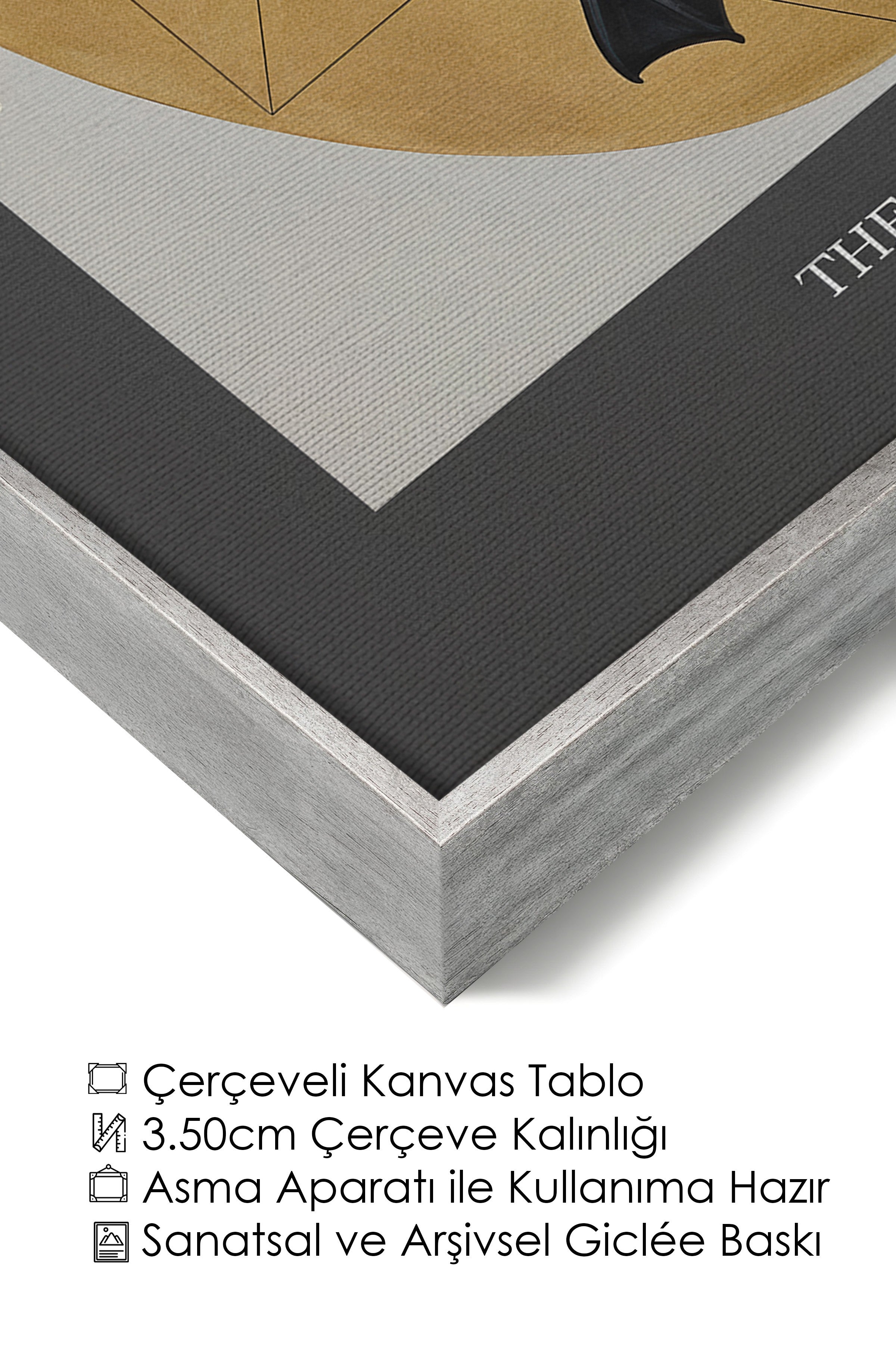 Duvar Tablosu, Lüks Gümüş Çerçeveli Kanvas Tablo, Ritüel Serisi, Kuş Tablo, NO:115230