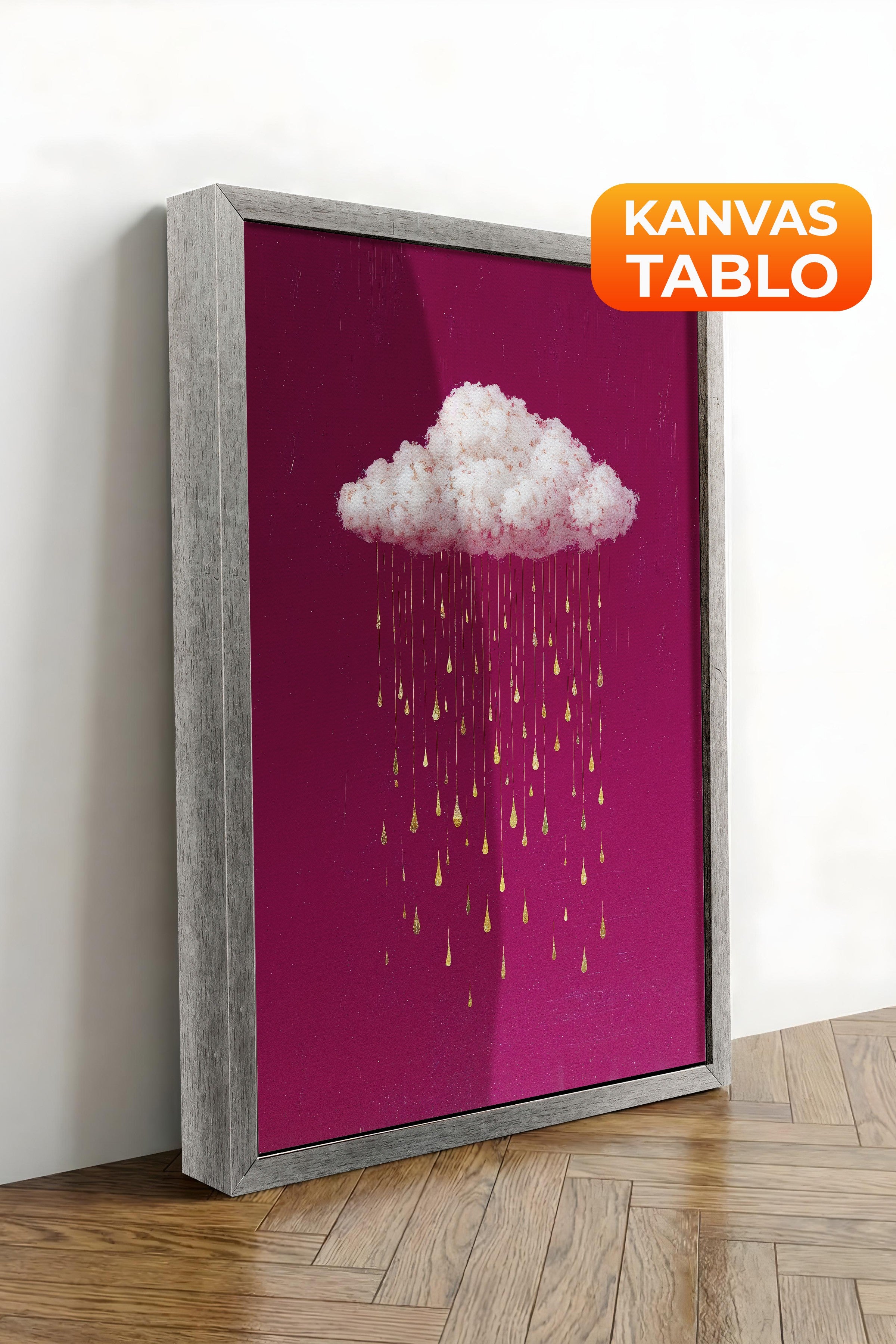 Duvar Tablosu, Lüks Gümüş Çerçeveli Kanvas Tablo, Ritüel Serisi, Kuş Tablo, NO:115233