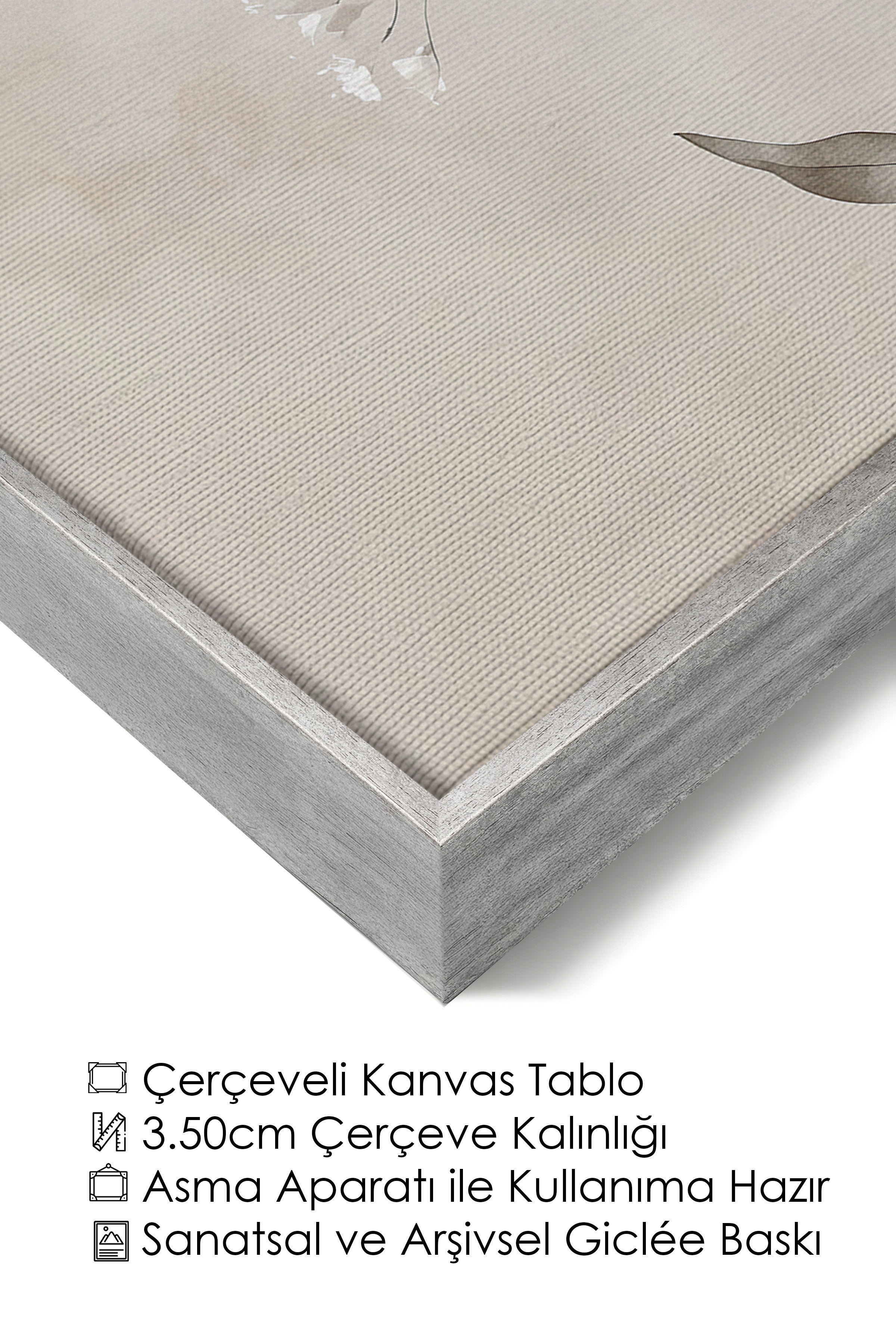Duvar Tablosu, Lüks Gümüş Çerçeveli Kanvas Tablo, Ritüel Serisi, Kuş Tablo, NO:115239