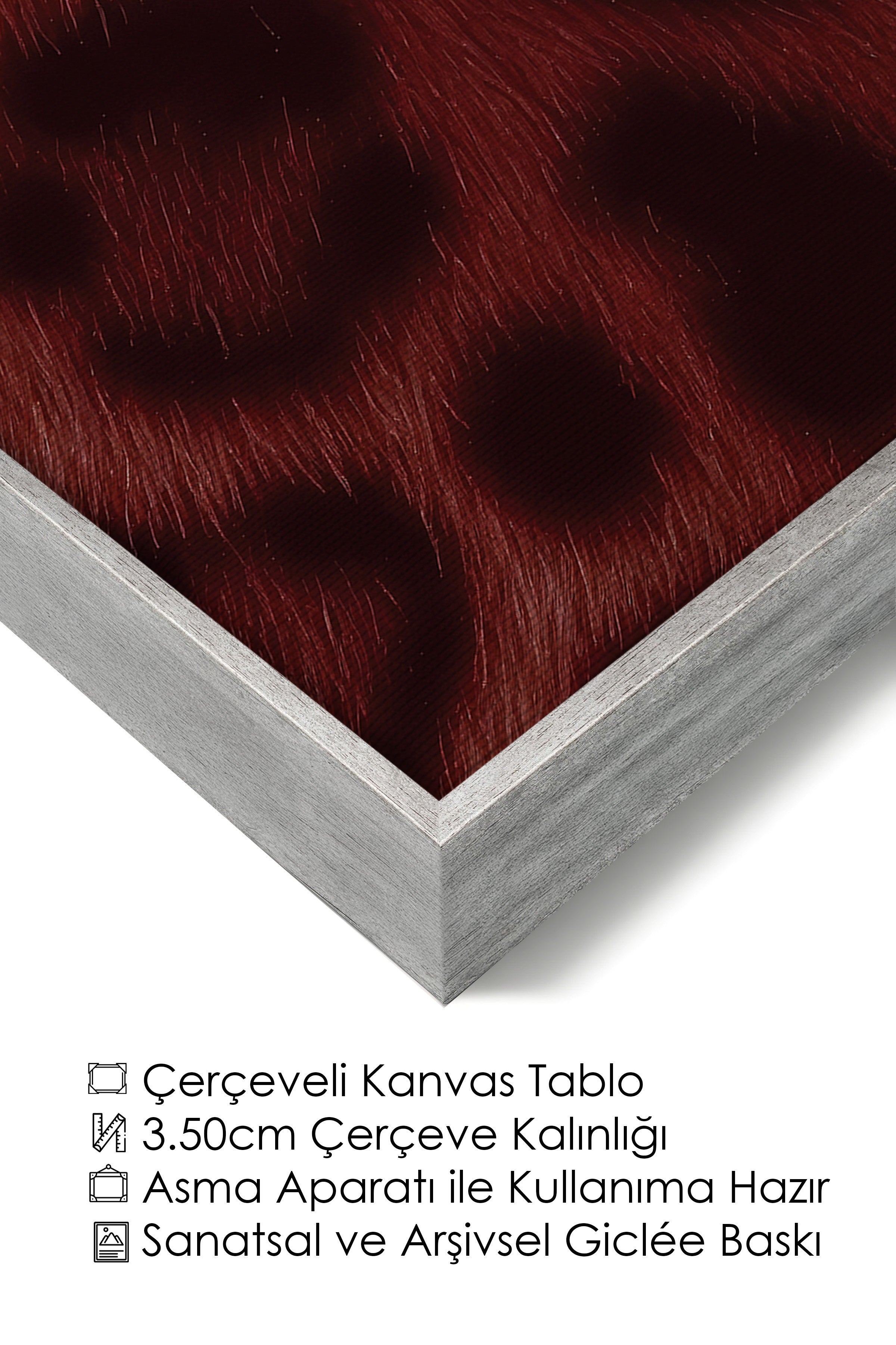 Duvar Tablosu, Lüks Gümüş Çerçeveli Kanvas Tablo, Ritüel Serisi, Leopar Tablo, NO:115237