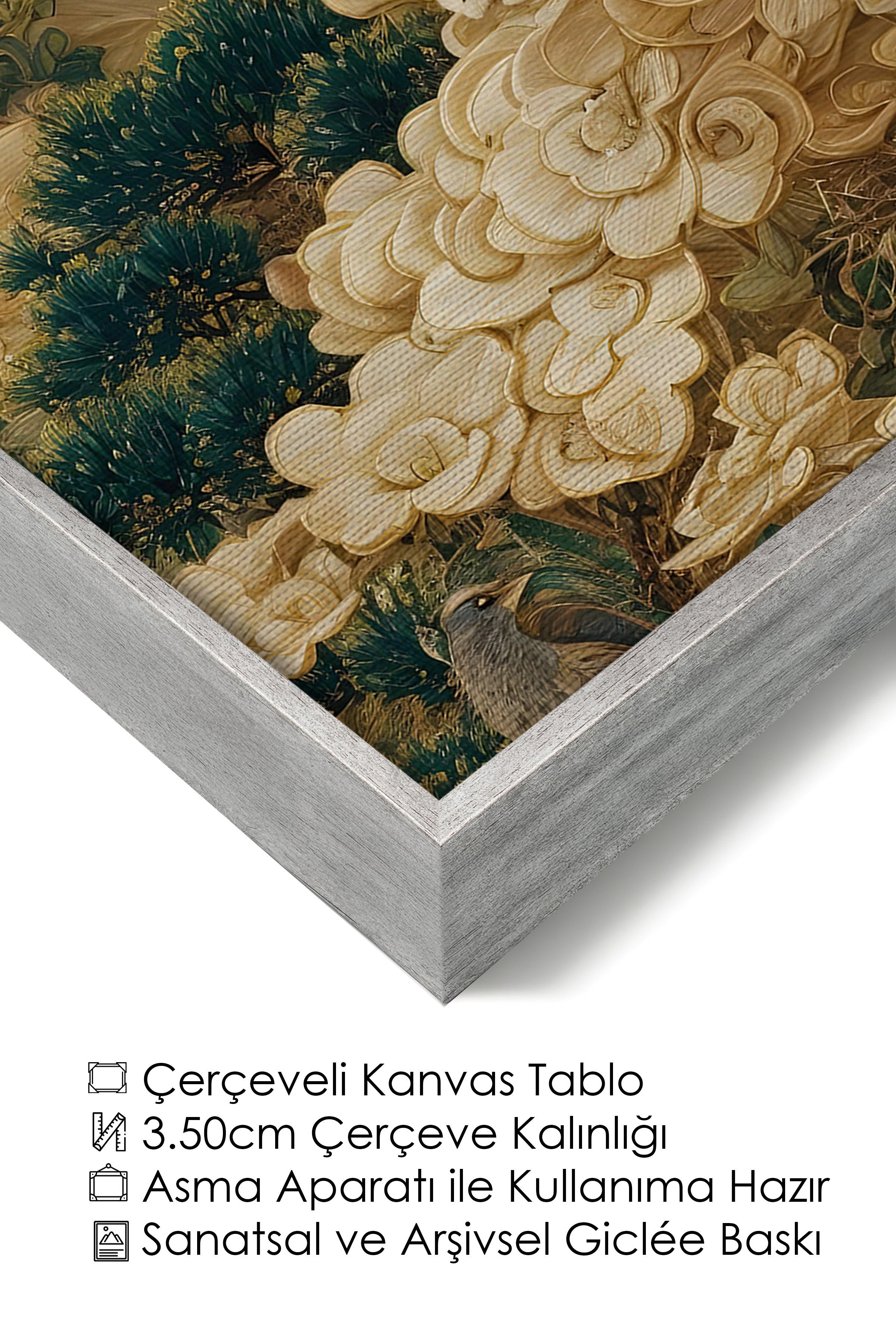 Duvar Tablosu, Lüks Gümüş Çerçeveli Kanvas Tablo, Ritüel Serisi, Leopar Tablo, NO:115251