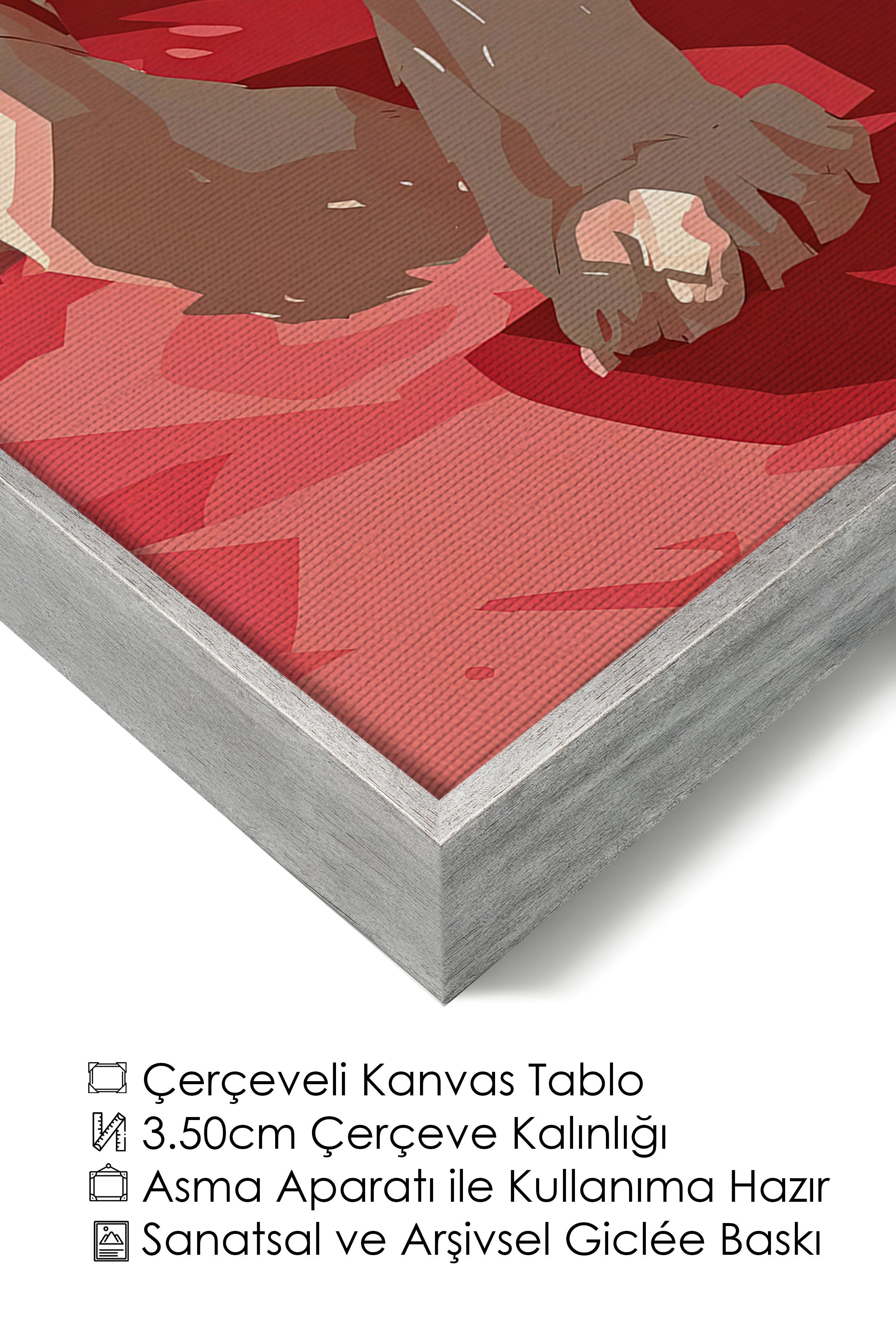 Duvar Tablosu, Lüks Gümüş Çerçeveli Kanvas Tablo, Ritüel Serisi, Leopar Tablo, NO:115262