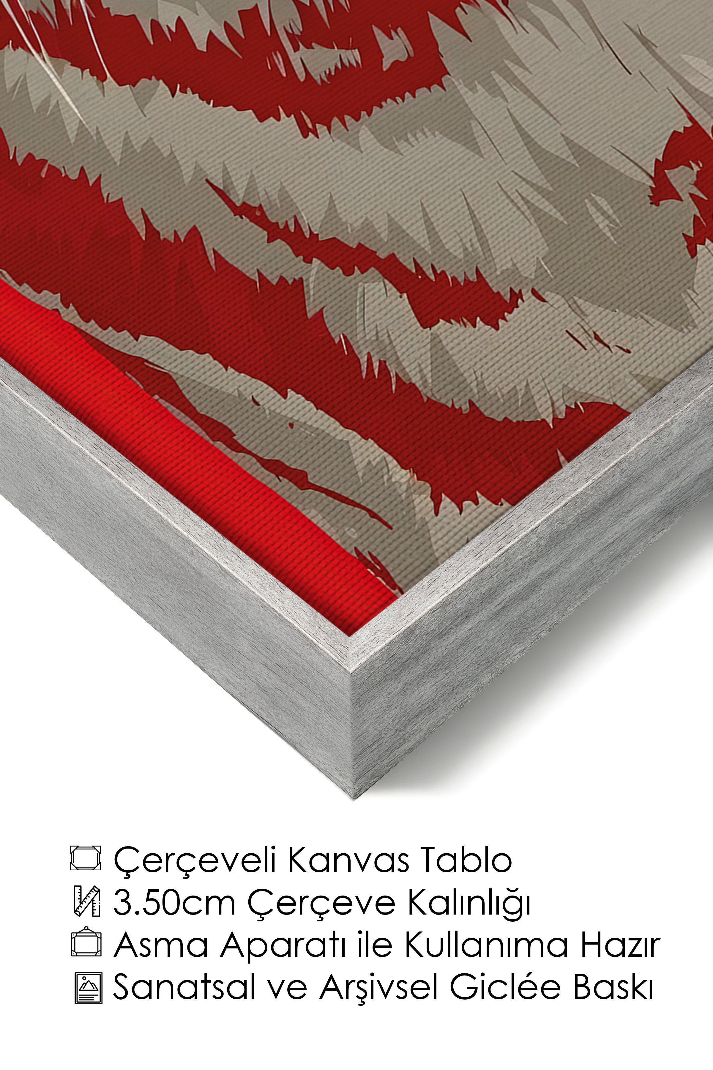 Duvar Tablosu, Lüks Gümüş Çerçeveli Kanvas Tablo, Ritüel Serisi, Leopar Tablo, NO:115275