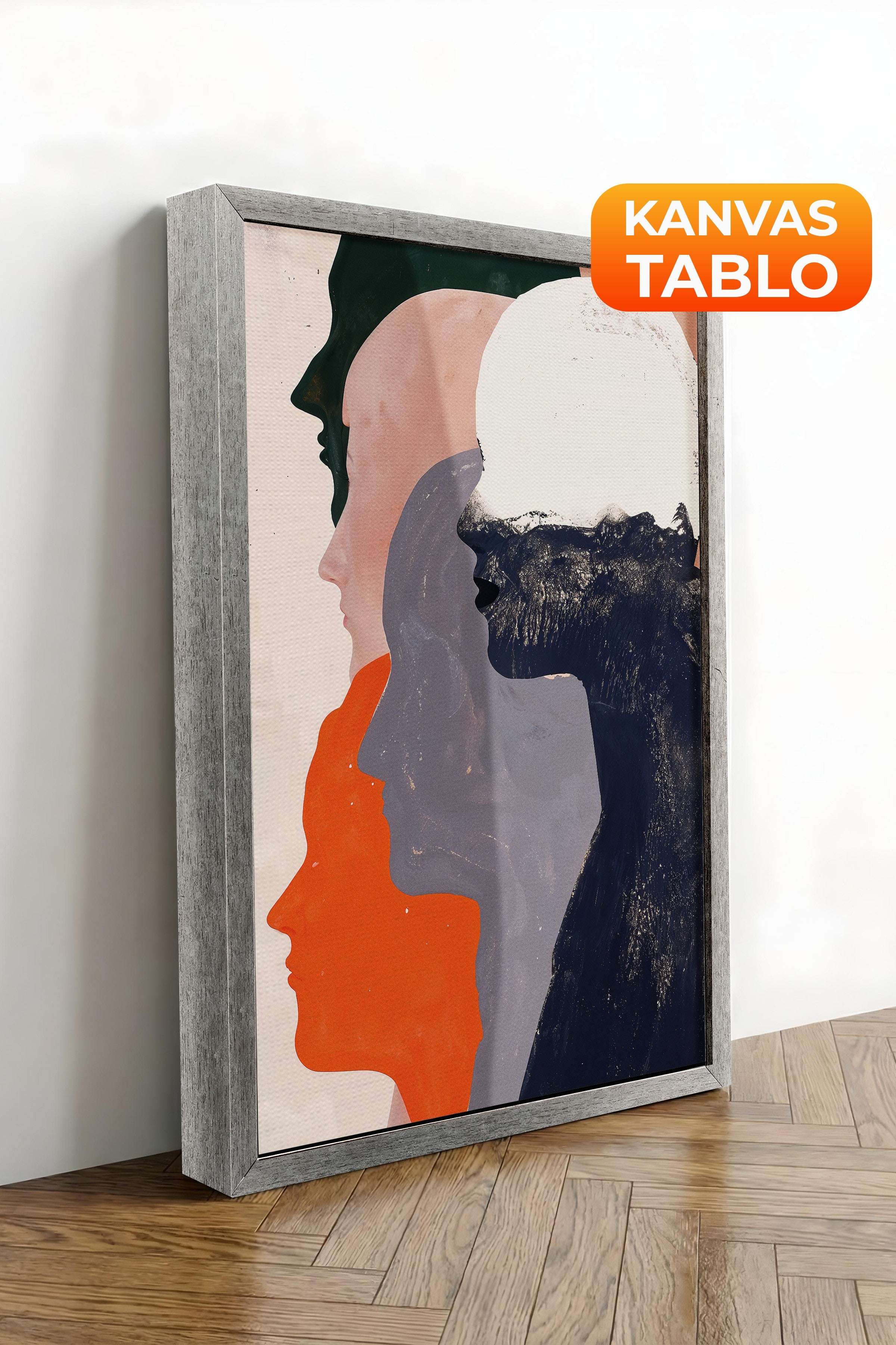 Duvar Tablosu, Lüks Gümüş Çerçeveli Kanvas Tablo, Ritüel Serisi, Maximalist Tablo, NO:115192