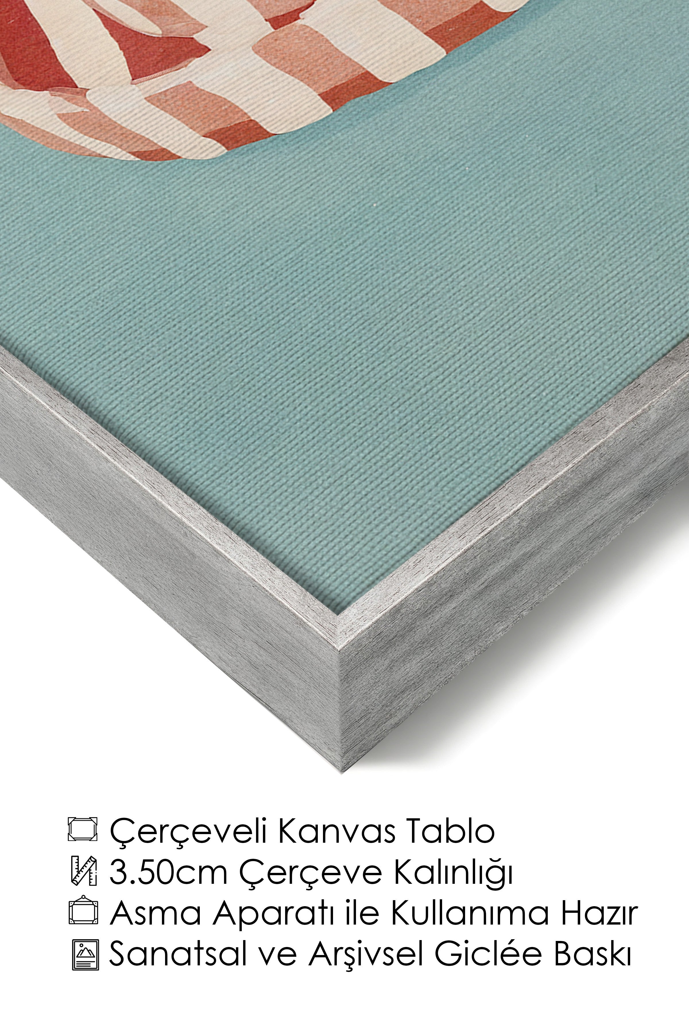 Duvar Tablosu, Lüks Gümüş Çerçeveli Kanvas Tablo, Ritüel Serisi, Maximalist Tablo, NO:115193