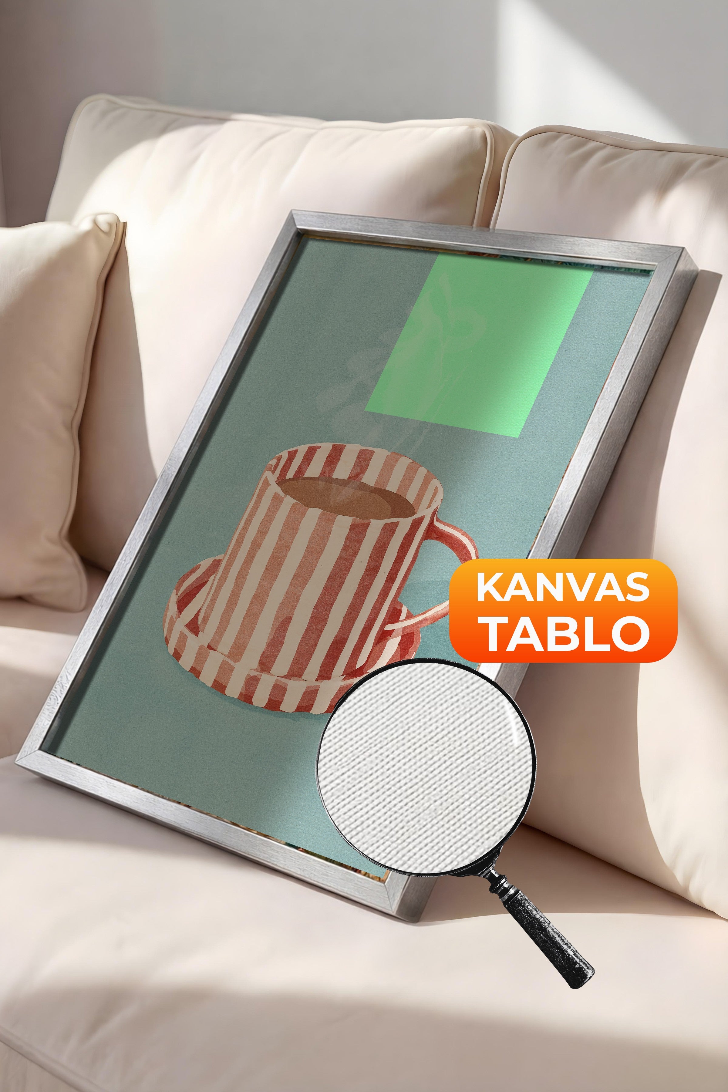 Duvar Tablosu, Lüks Gümüş Çerçeveli Kanvas Tablo, Ritüel Serisi, Maximalist Tablo, NO:115193