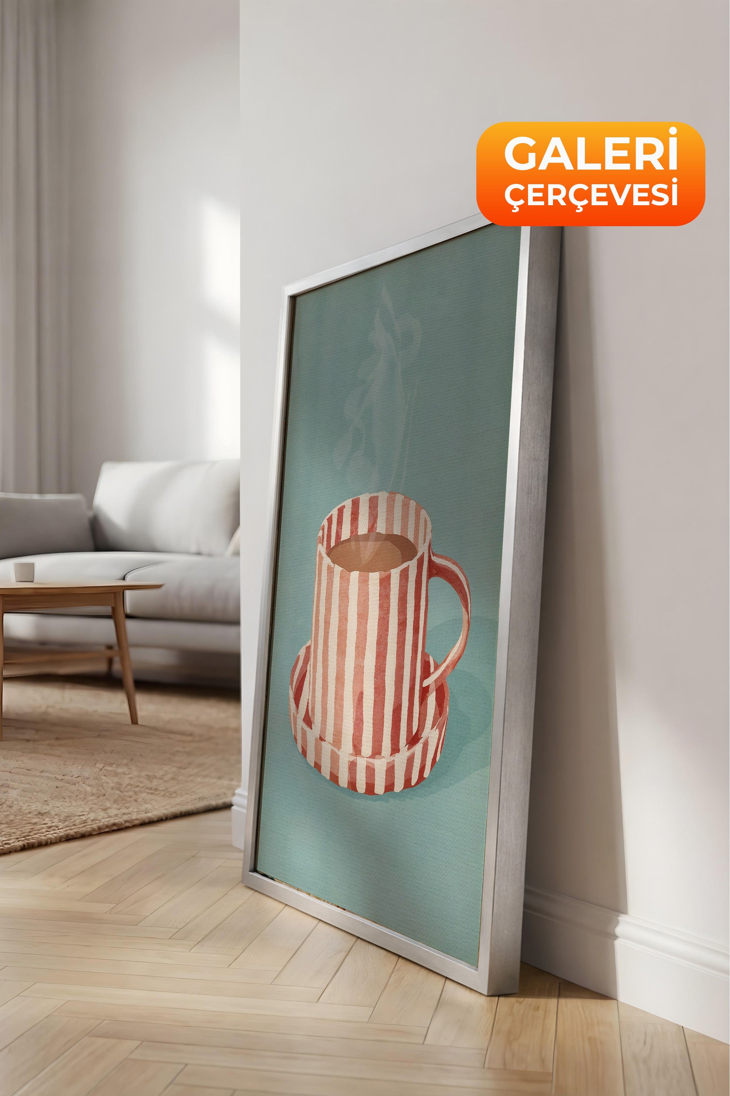 Duvar Tablosu, Lüks Gümüş Çerçeveli Kanvas Tablo, Ritüel Serisi, Maximalist Tablo, NO:115193