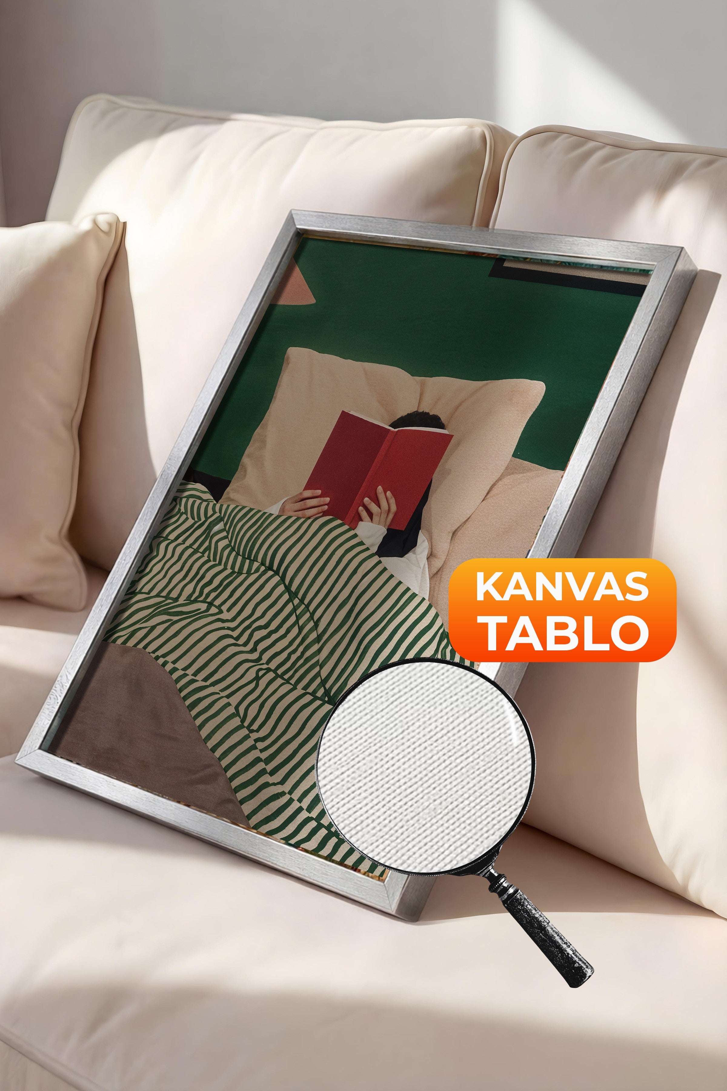Duvar Tablosu, Lüks Gümüş Çerçeveli Kanvas Tablo, Ritüel Serisi, Maximalist Tablo, NO:115195