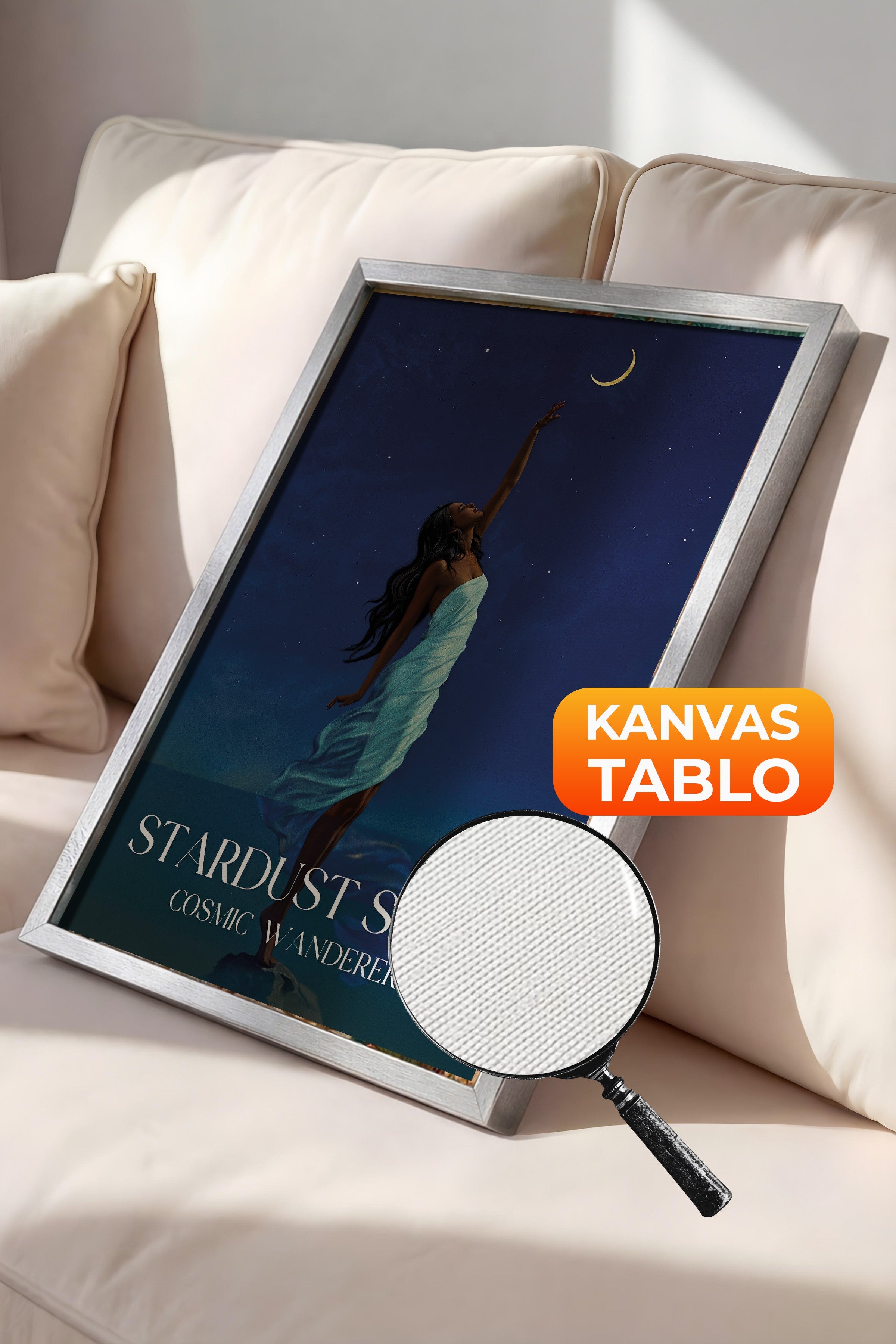 Duvar Tablosu, Lüks Gümüş Çerçeveli Kanvas Tablo, Ritüel Serisi, NO:115215
