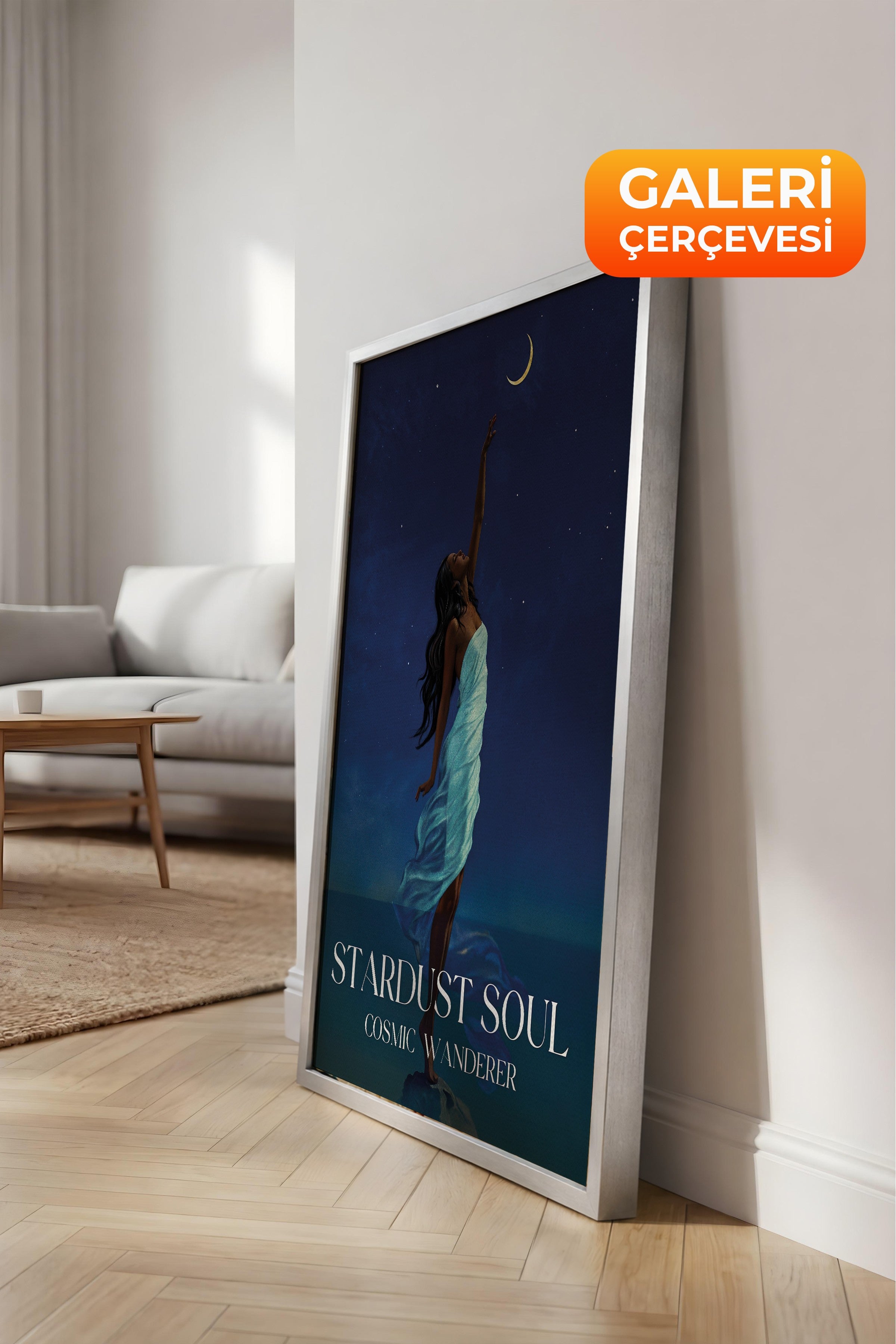 Duvar Tablosu, Lüks Gümüş Çerçeveli Kanvas Tablo, Ritüel Serisi, NO:115215