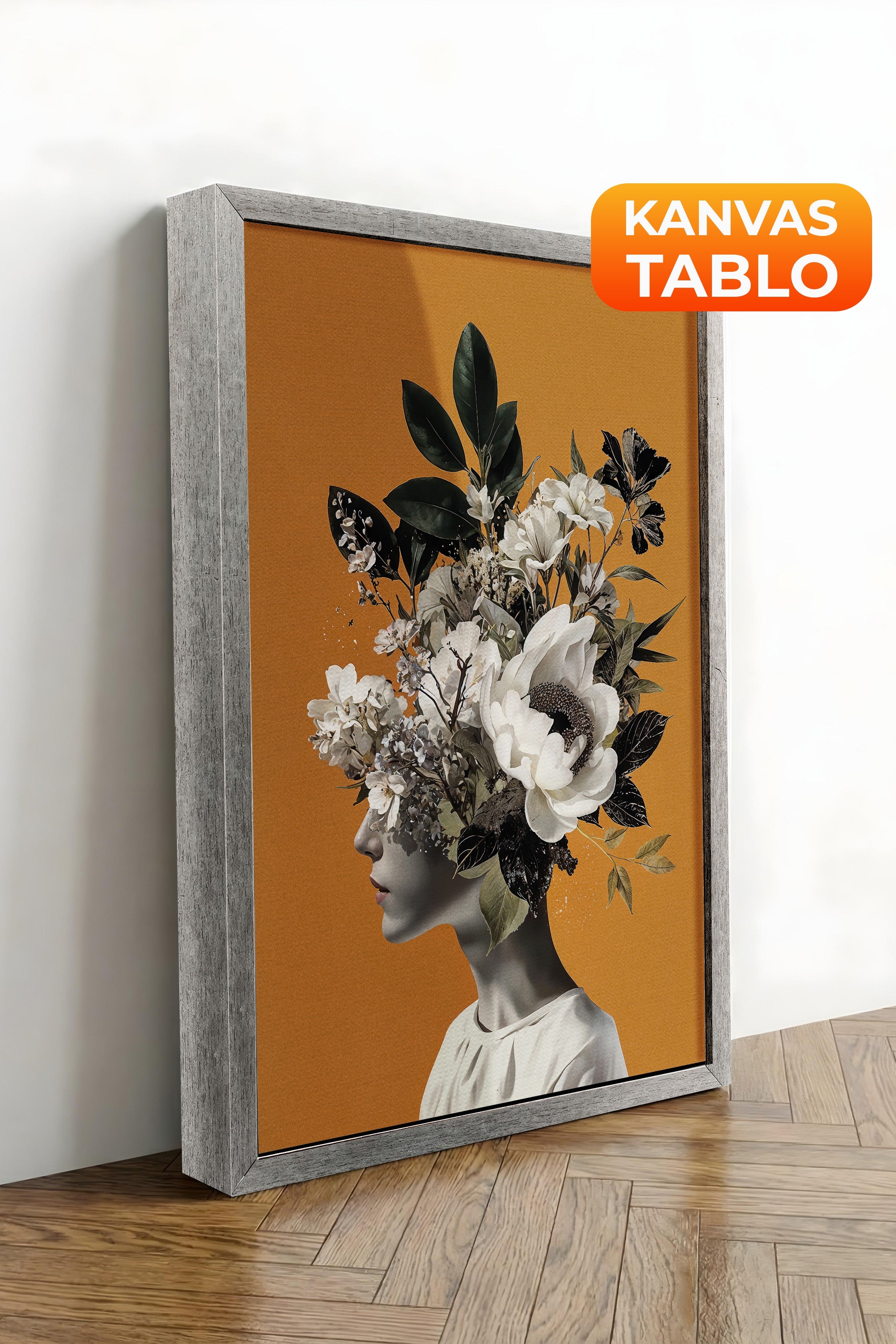 Duvar Tablosu, Lüks Gümüş Çerçeveli Kanvas Tablo, Ritüel Serisi, NO:115226