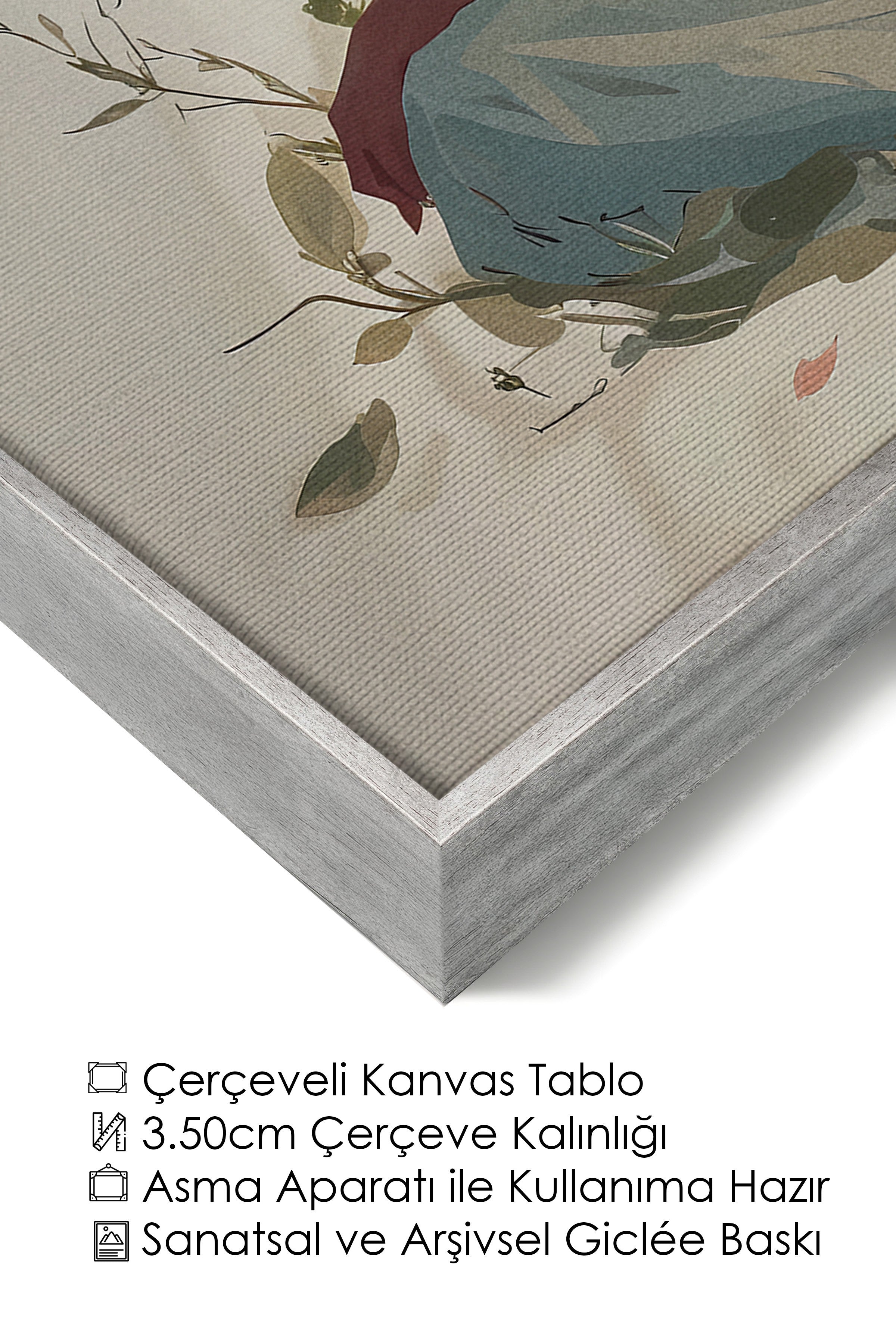 Duvar Tablosu, Lüks Gümüş Çerçeveli Kanvas Tablo, Ritüel Serisi, NO:115240