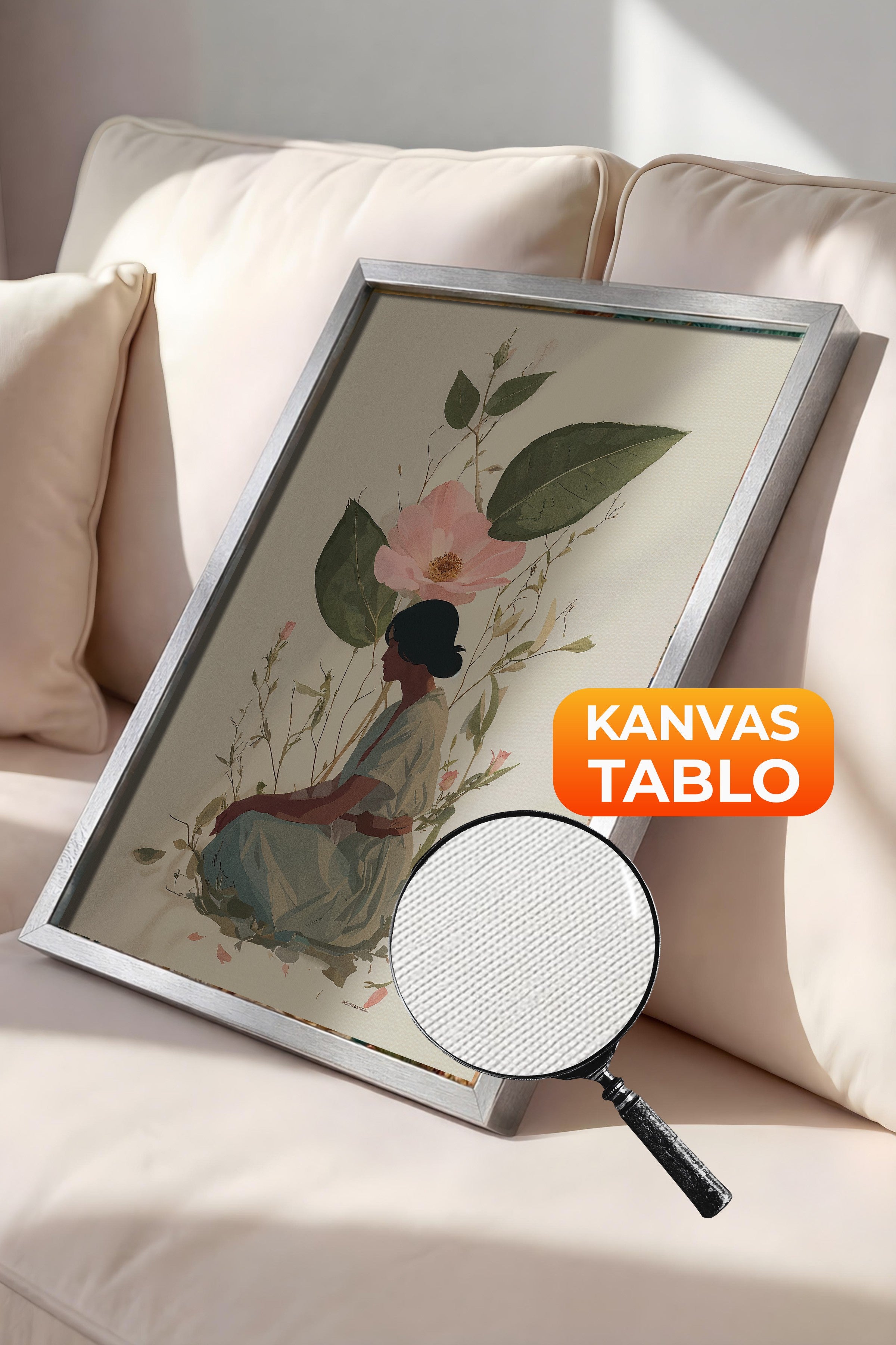 Duvar Tablosu, Lüks Gümüş Çerçeveli Kanvas Tablo, Ritüel Serisi, NO:115240