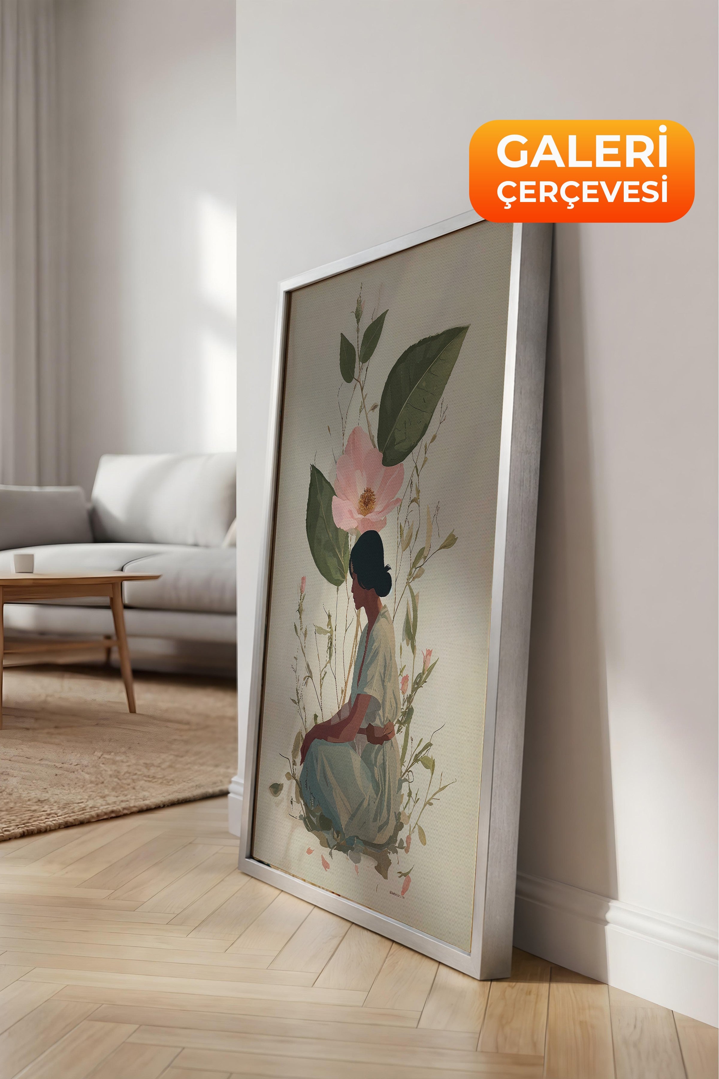 Duvar Tablosu, Lüks Gümüş Çerçeveli Kanvas Tablo, Ritüel Serisi, NO:115240