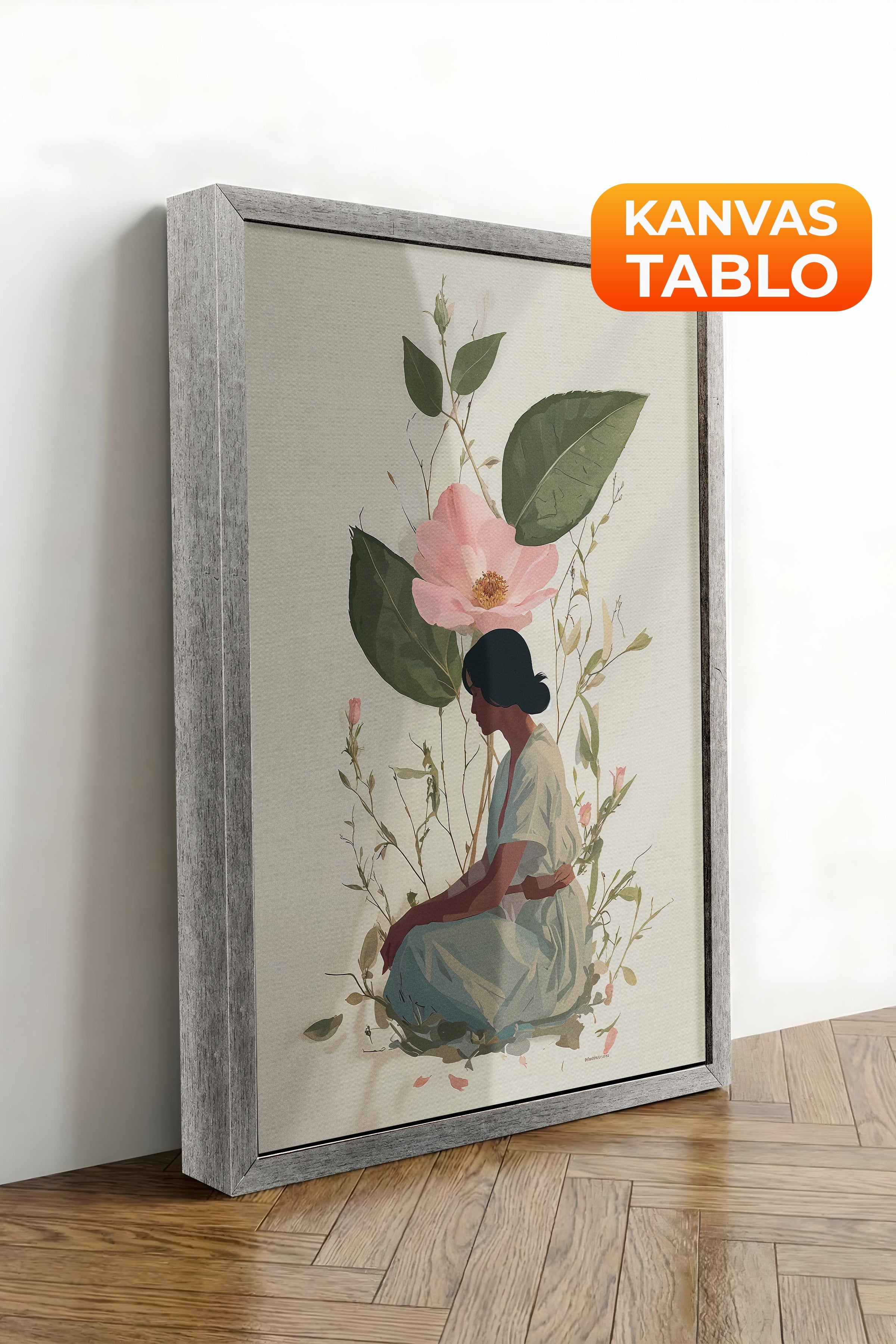 Duvar Tablosu, Lüks Gümüş Çerçeveli Kanvas Tablo, Ritüel Serisi, NO:115240